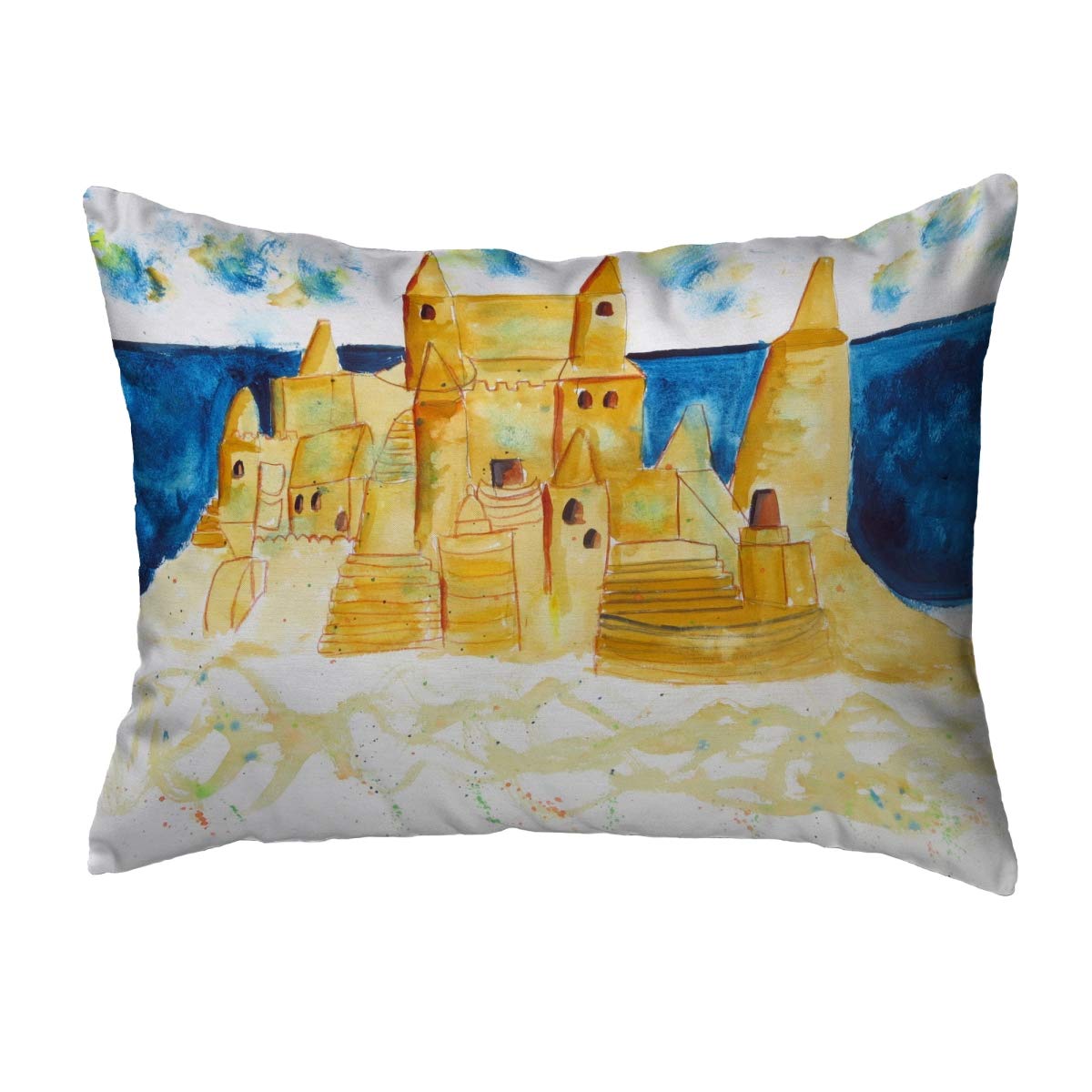 Betsy Drake KS1043 Decorative Throw Pillow 11x14 Inches Multi-Color - Perfect for Sofa, Bed, Couch & Home Decor