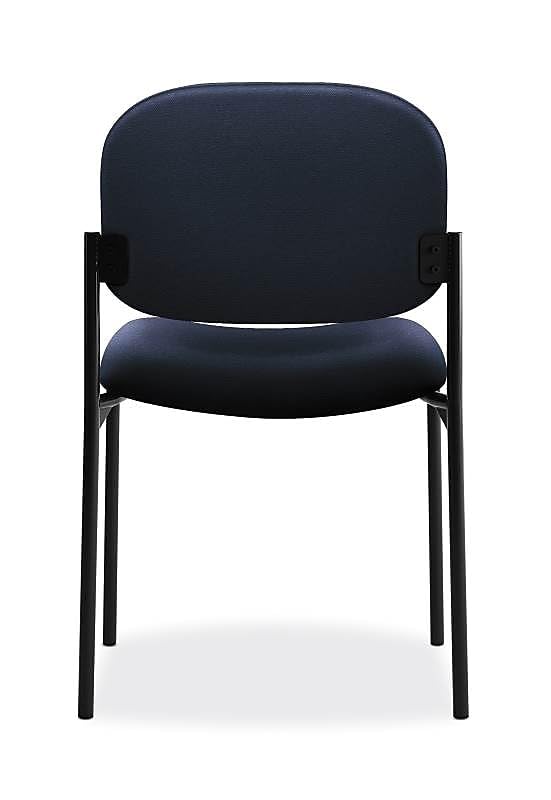 HON Scatter Guest Chair - Navy Fabric Stackable Armless Lobby Chair for Office, Waiting Room & Conference Room Use