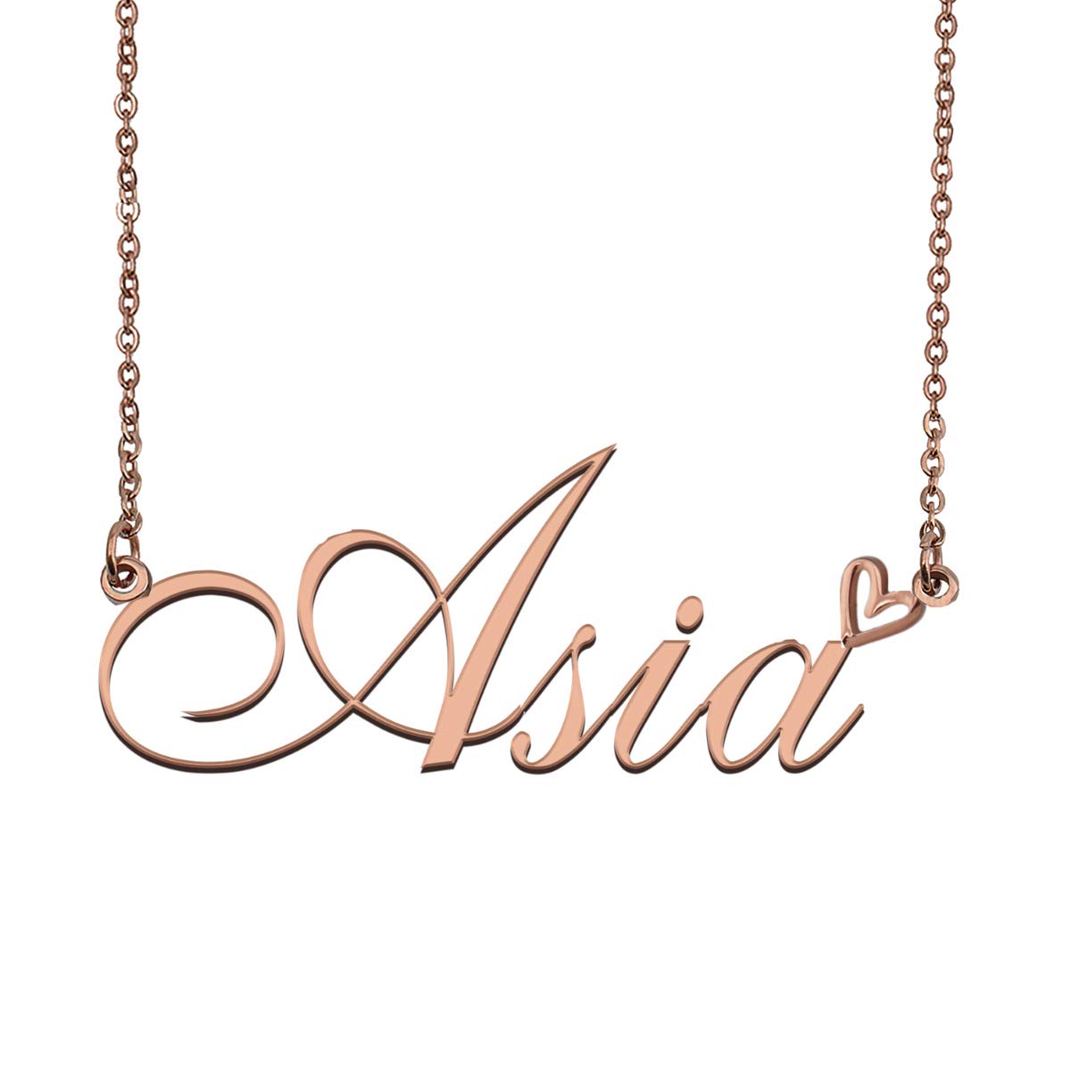 Personalized Dancing Wolf Name Necklace - Custom Nameplate Necklace with Heart Charm, Unique Love Jewelry for Women, Best Birthday Gift for Her | Perfect for Anniversaries, Valentine's Day & Special Occasions