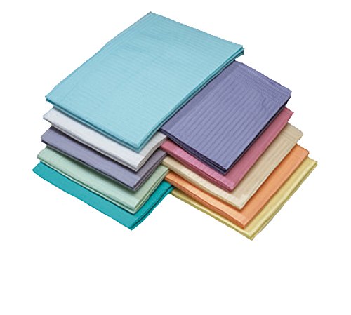 Medicom 8382 Dry-Back Dental Bibs, 3-Ply Blue Disposable Dental Patient Bibs (Pack of 500) - Ideal for Dental Clinics, Hospitals & Oral Hygiene Procedures