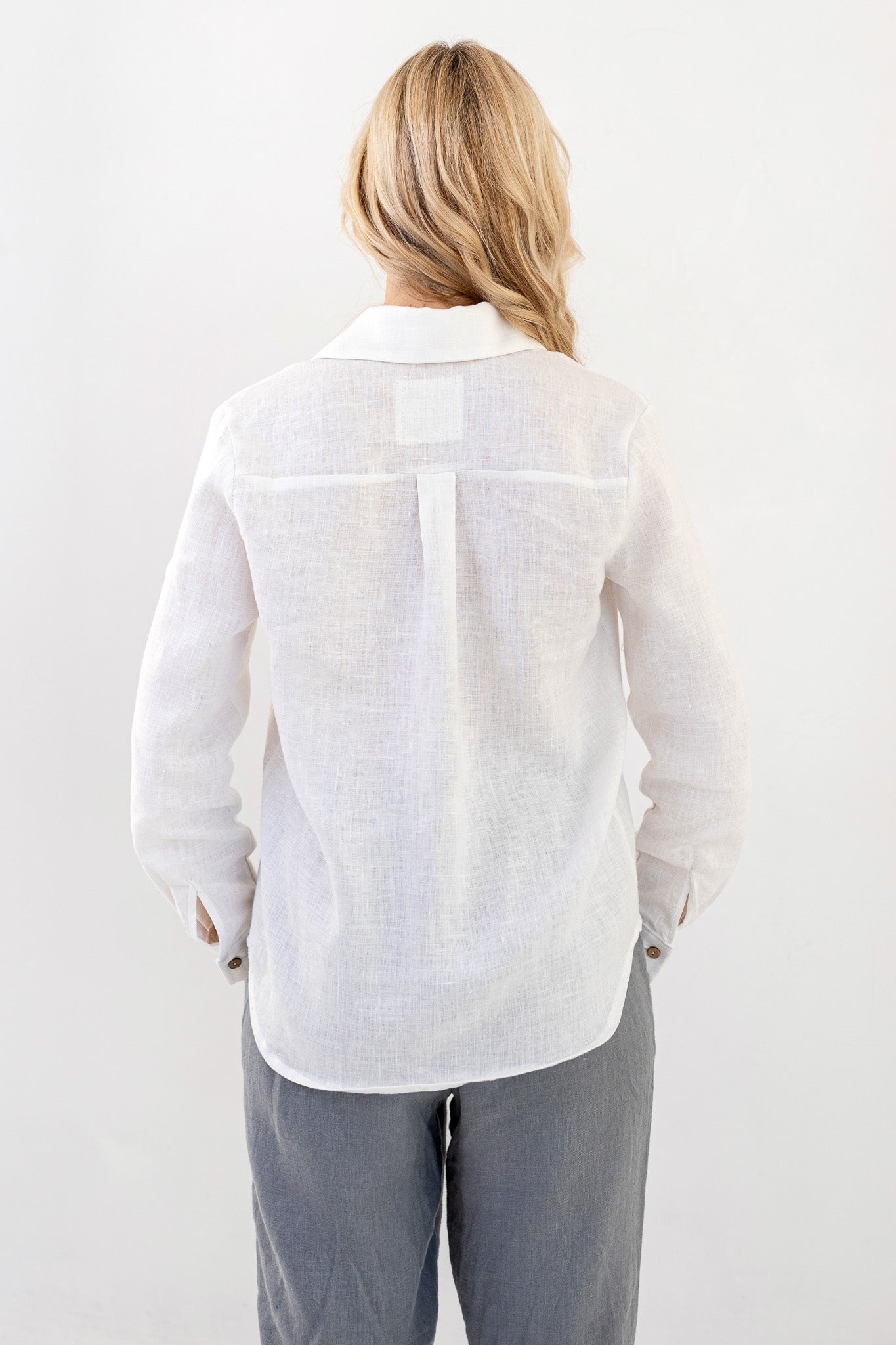 Linen Button Up Shirt for Women - LULU Brand Casual White Blouse | Perfect for Summer Outfits, Office Wear & Beach Vacations