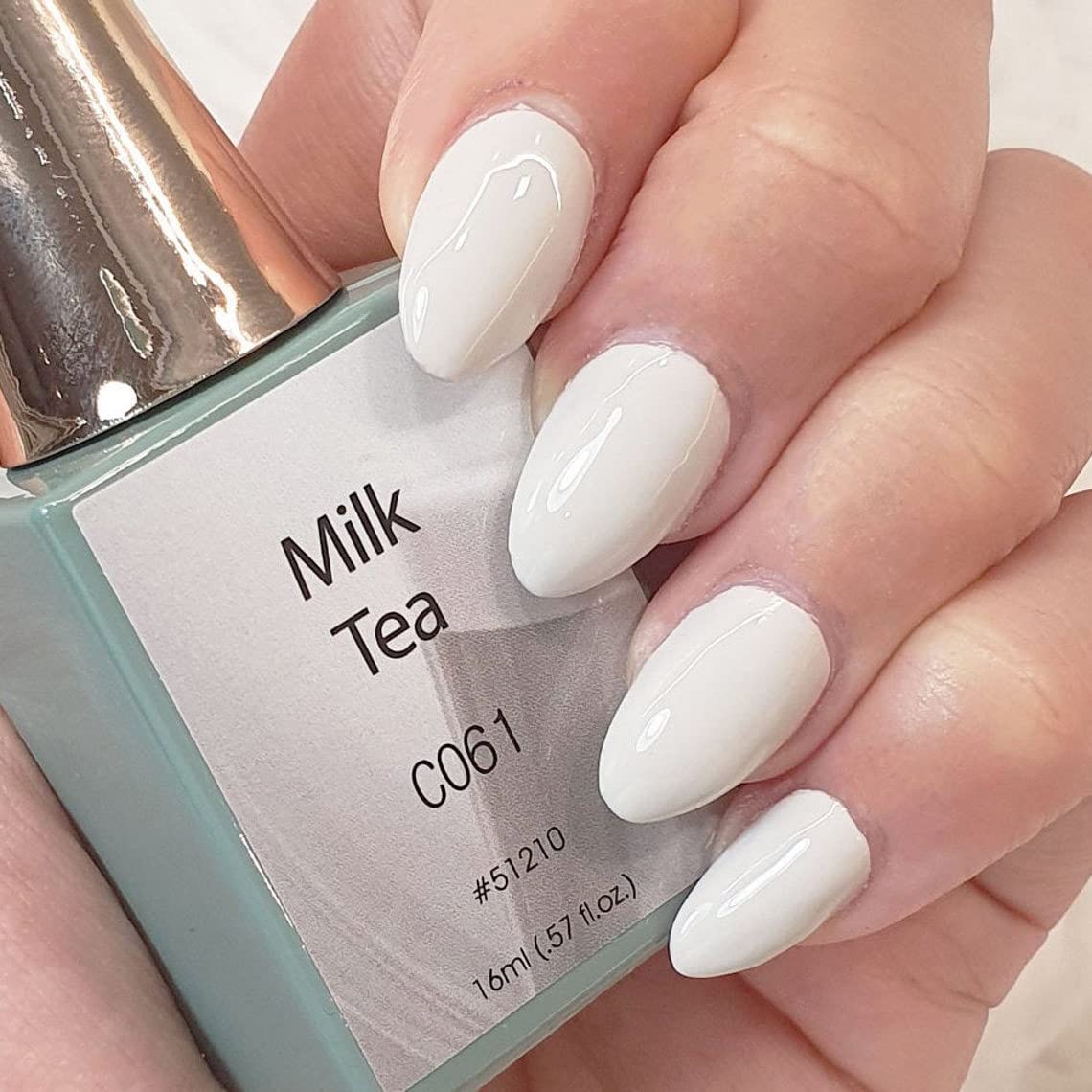 CANNI 16ml Gel Nail Polish - Large Bottle Milk Tea Series, Shining Soak Off UV Gel Varnish, Requires UV Light to Cure (C061) - Perfect for Salon, Home Manicure & Nail Art Designs
