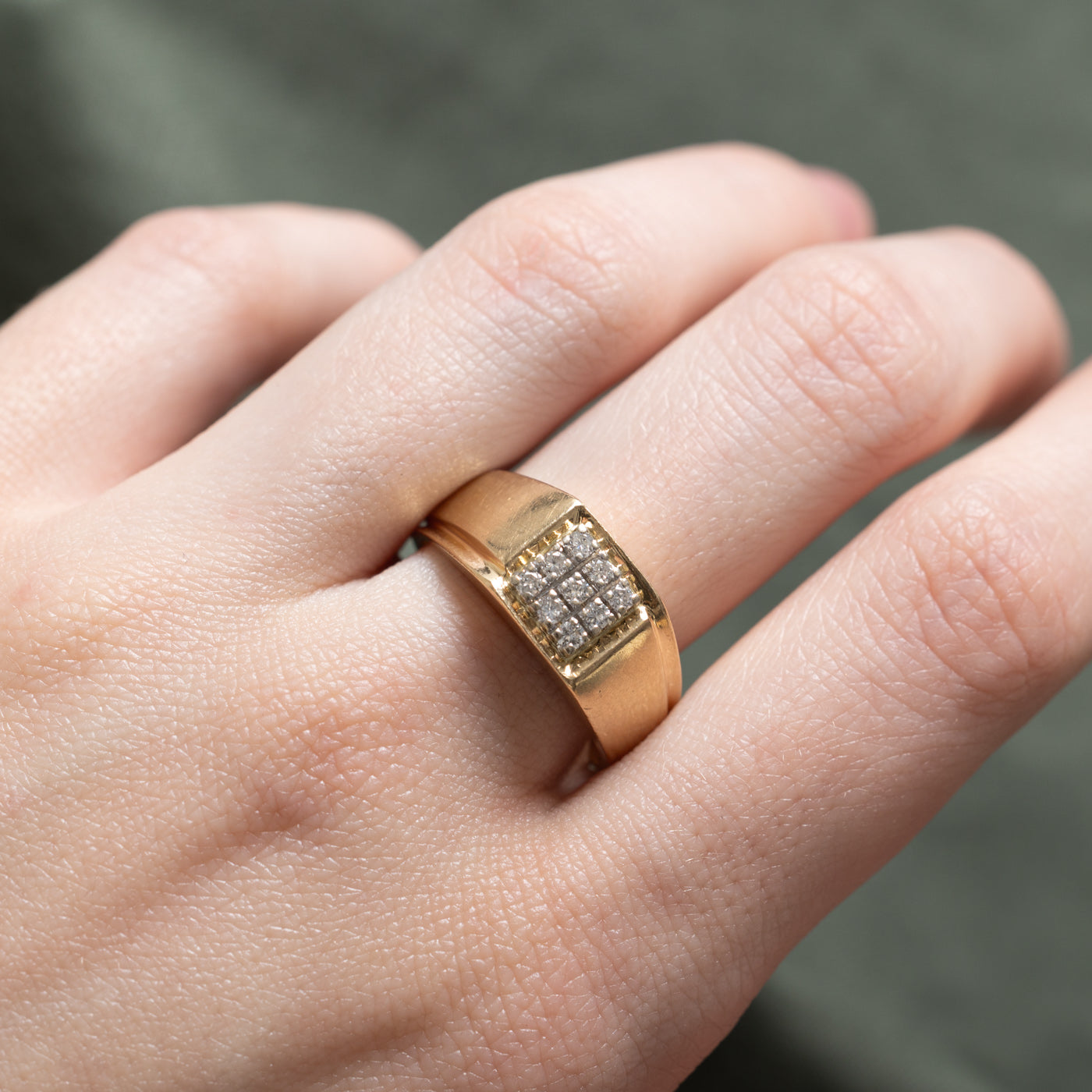 0.22ctw Diamond Grid Wedding Band Ring - Size 9.5 for Women | Elegant Stackable Ring for Bridal, Anniversary & Everyday Wear