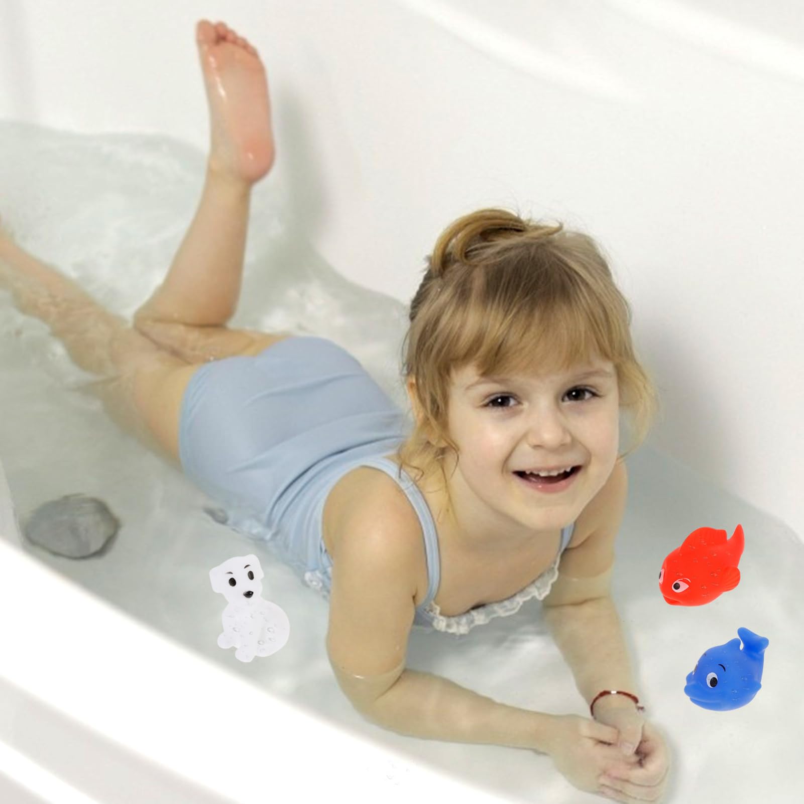 UPKOCH 9-Piece Bath Toys Set - Floating Animal Bathroom Toys for Kids, Fun Bathtub Water Play Toys for Toddlers, Perfect for Bathtime Fun, Pool Parties & Sensory Play