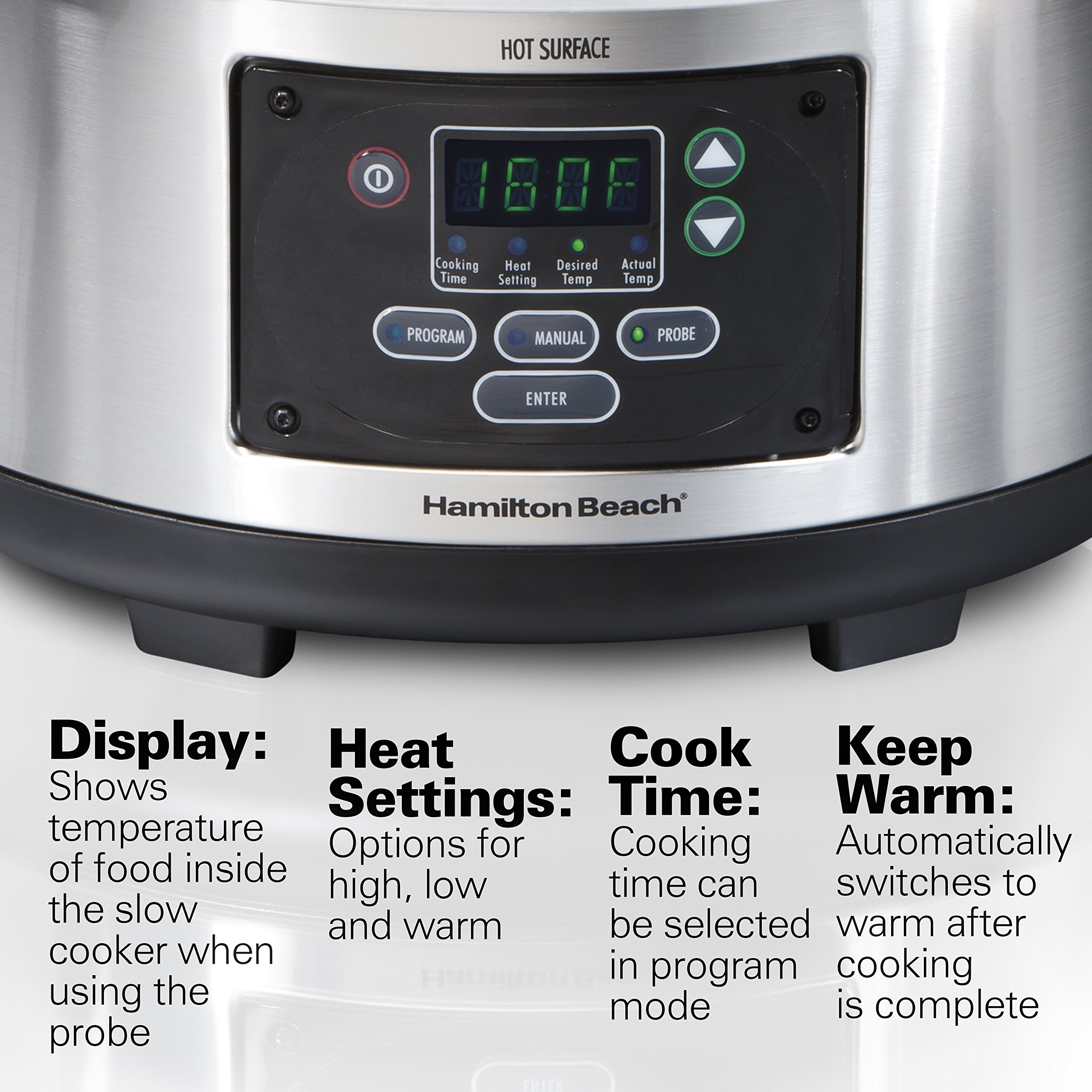 Hamilton Beach 6 Quart Programmable Slow Cooker with Air Fryer Lid - Multi-Cooker for Soups, Stews & Healthy Meals - Perfect for Family Dinners & Meal Prep