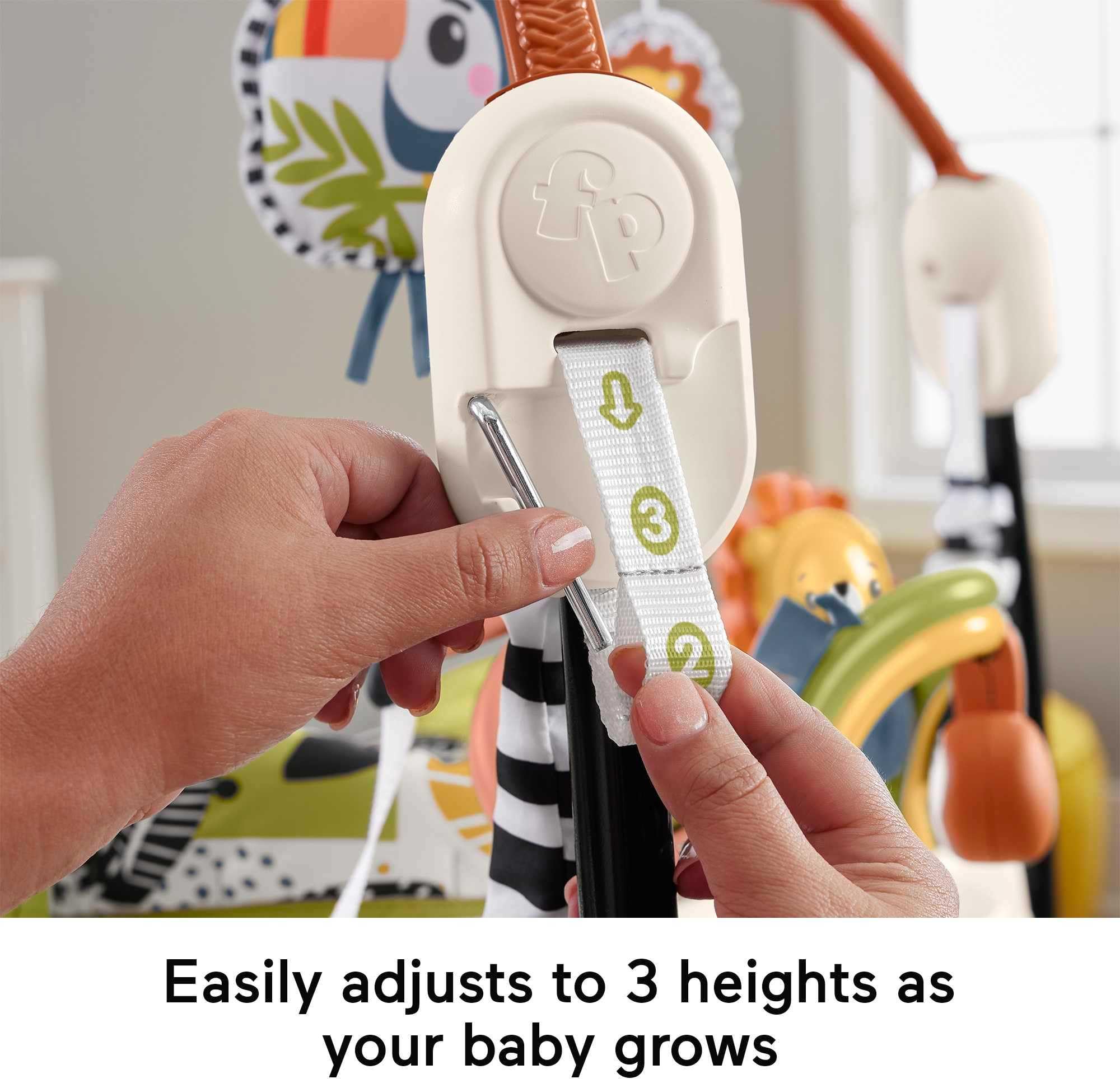 Fisher-Price Baby Bouncer Jumperoo Activity Center - Interactive Infant Toy with Music, Lights & Developmental Toys for Babies 6-12 Months | Perfect for Playtime, Learning & Motor Skills Development