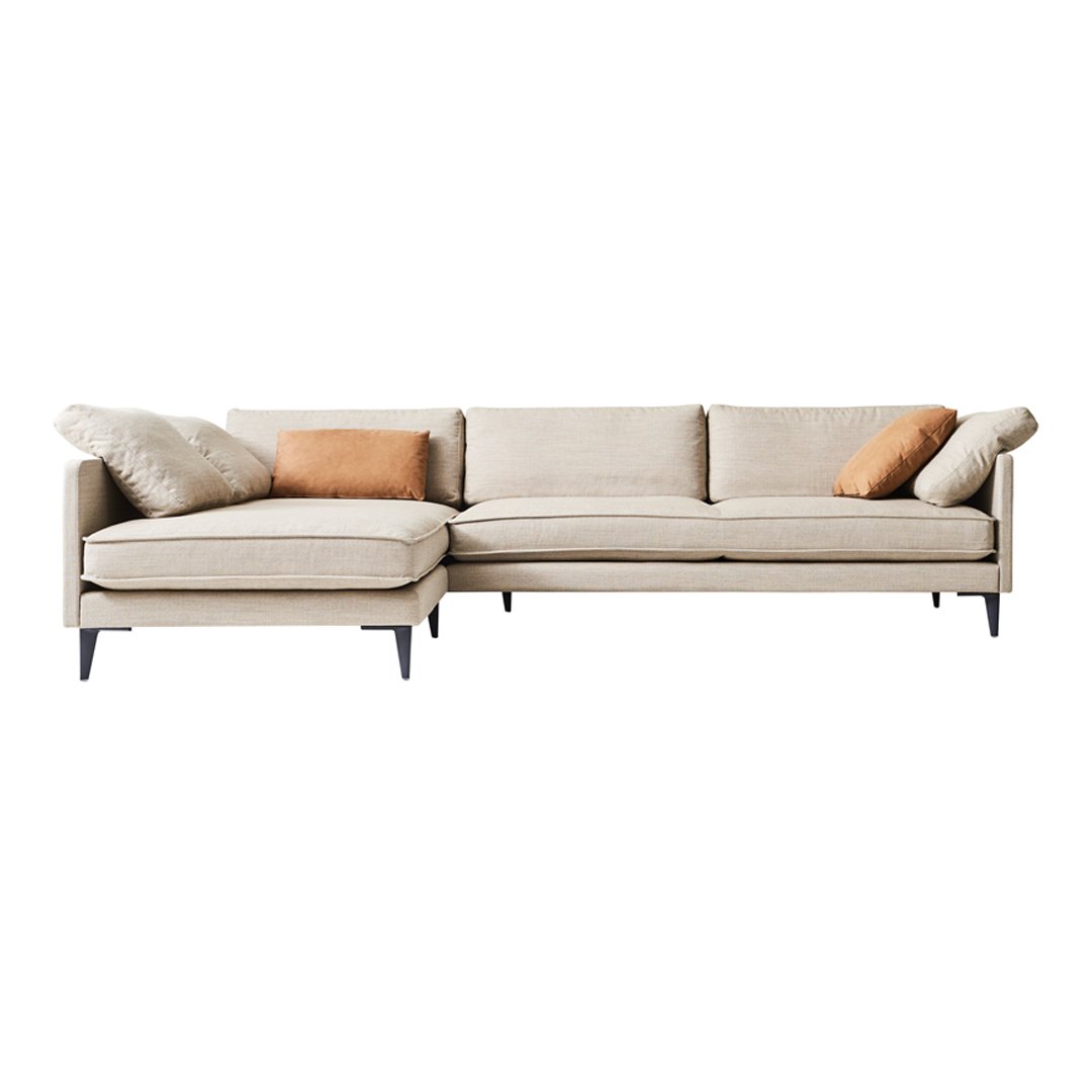 Erik Jørgensen EJ295 Modern Sofa with Chaise Lounge - 94.5