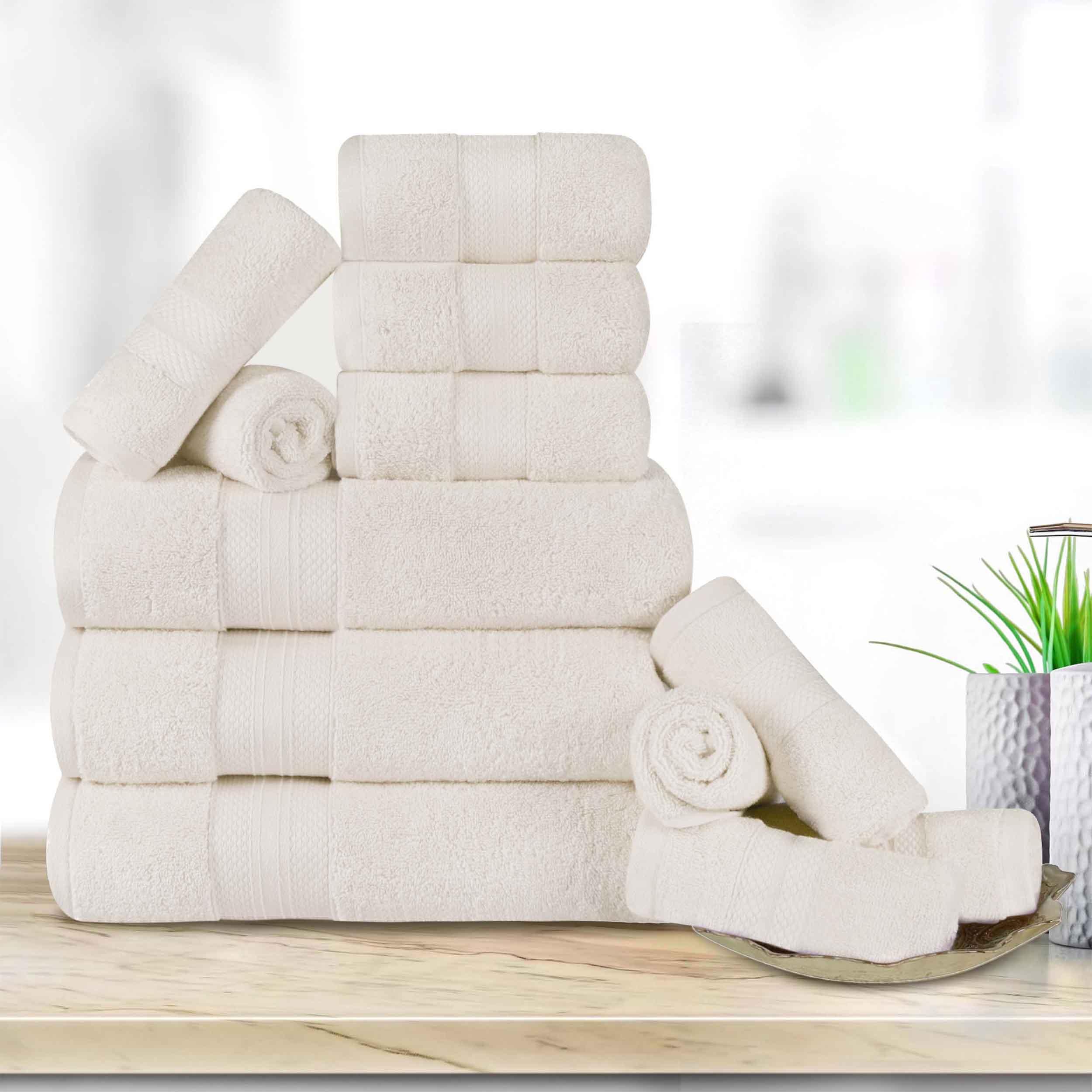 Premium 12-Piece Ultra Plush Turkish Cotton Towel Set - Highly Absorbent, Soft & Quick-Drying Bath Towels for Spa, Gym & Luxury Home Use
