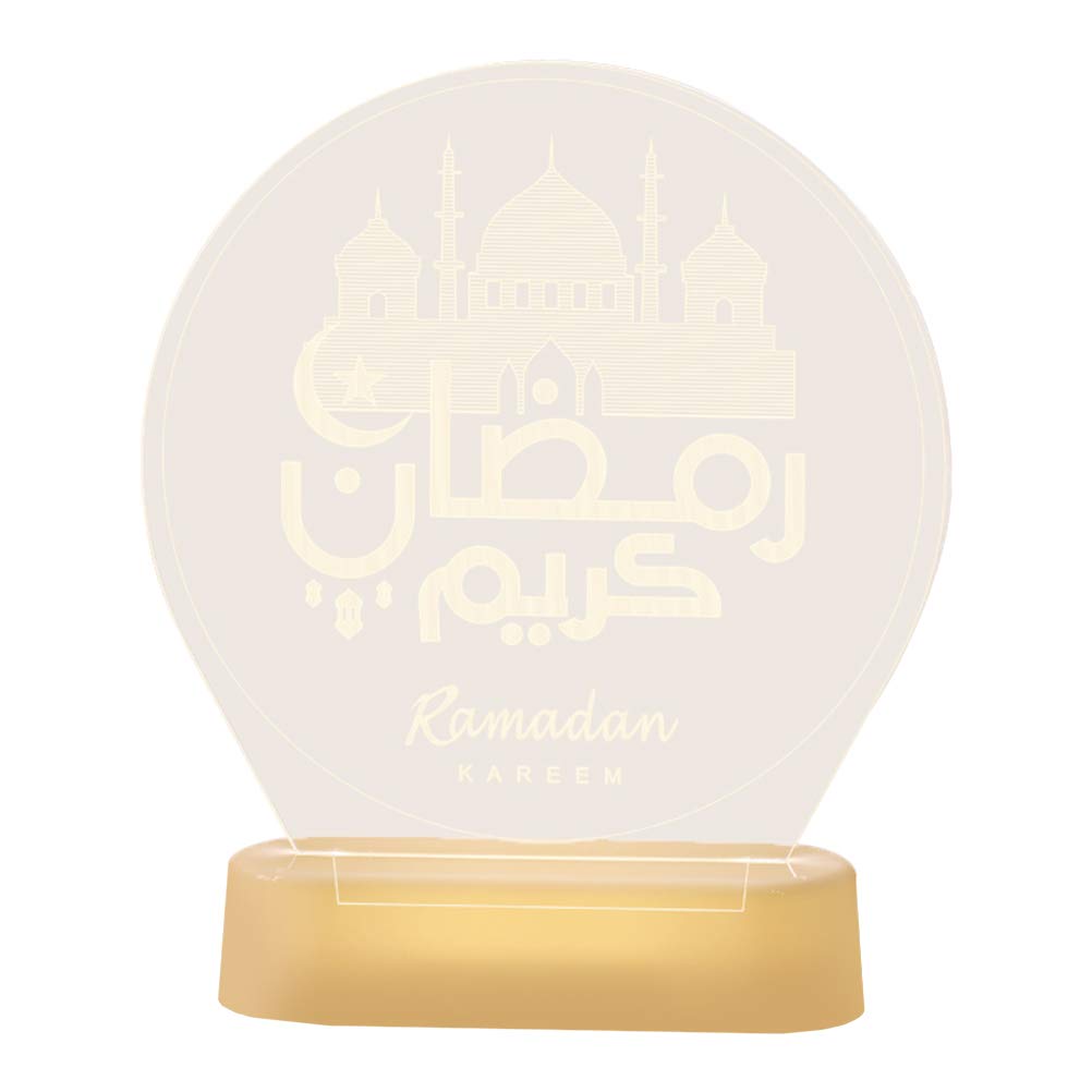 LED Muslim Castle Shaped Night Light - Decorative Festival Lamp for Home, Ramadan Decorations, Eid Party Lighting - Perfect for Bedroom, Living Room & Holiday Celebrations