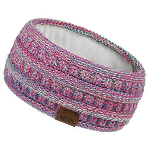 Women's Winter Ear Warmer Headband - Soft Stretchy Cable Knit Head Wrap for Cold Weather, Warm Fuzzy Headband for Women, Perfect Christmas Gift & Fashion Accessory (Great for Skiing, Running, and Outdoor Winter Activities)