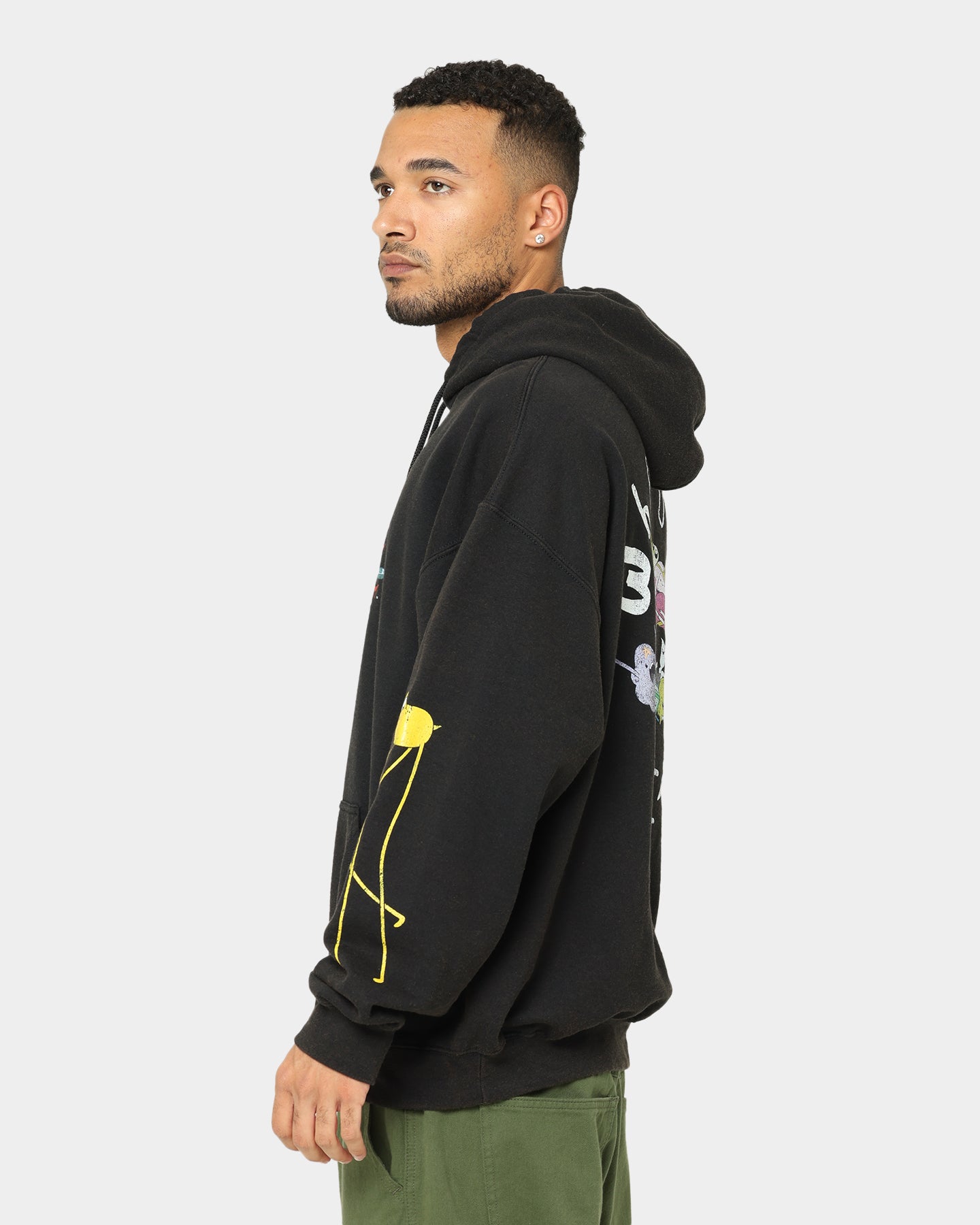 Adventure Time What Time Is It Vintage Hoodie - Black Wash Retro Cartoon Sweatshirt for Men & Women - Perfect for Casual Wear, Cosplay & Fan Gifts