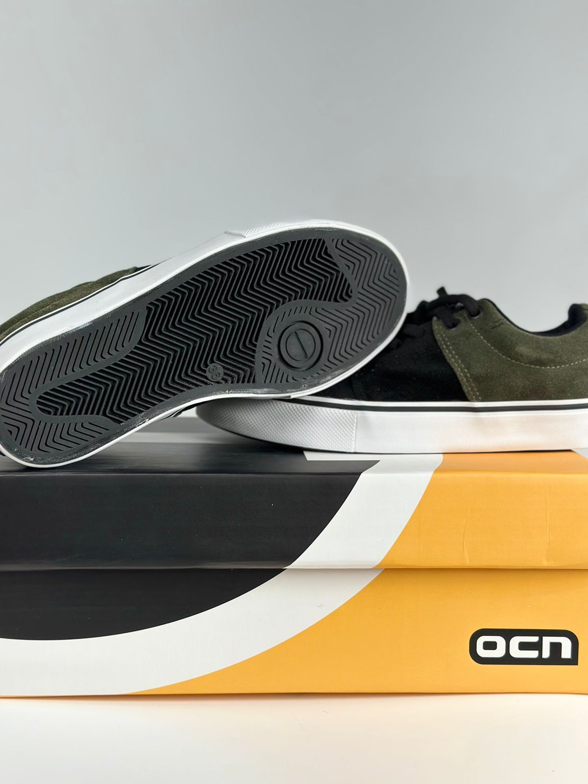 Ocn H Low Air Unisex Sneakers - Black/Green Military Style - Comfortable Casual Shoes for Men & Women | Perfect for Running, Walking & Everyday Wear
