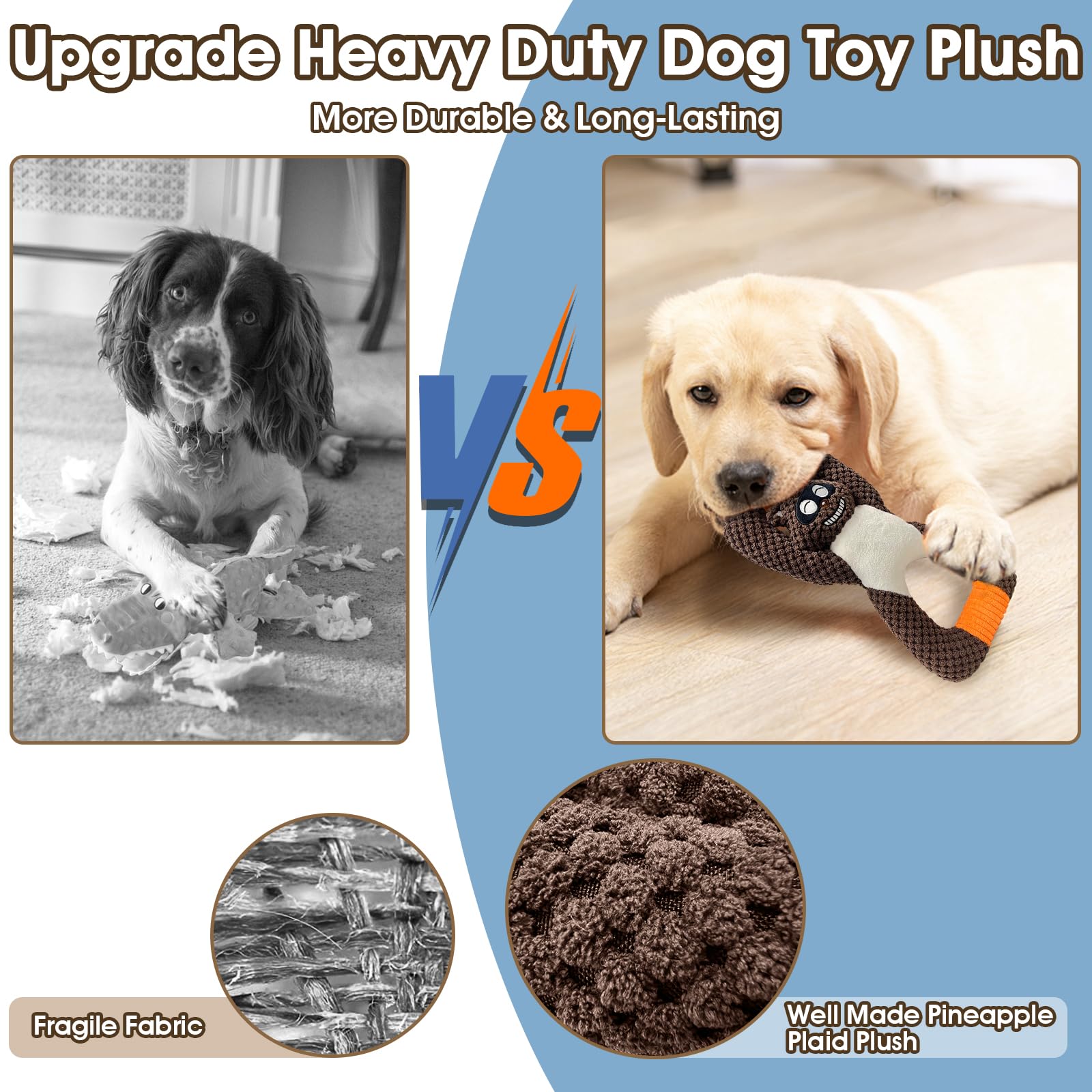 Indestructible Plush Dog Toys for Small, Medium & Large Breeds - Durable & Tough Interactive Chew Toy for Aggressive Chewers (Raccoon Design) - Perfect for Playtime, Training & Boredom Relief