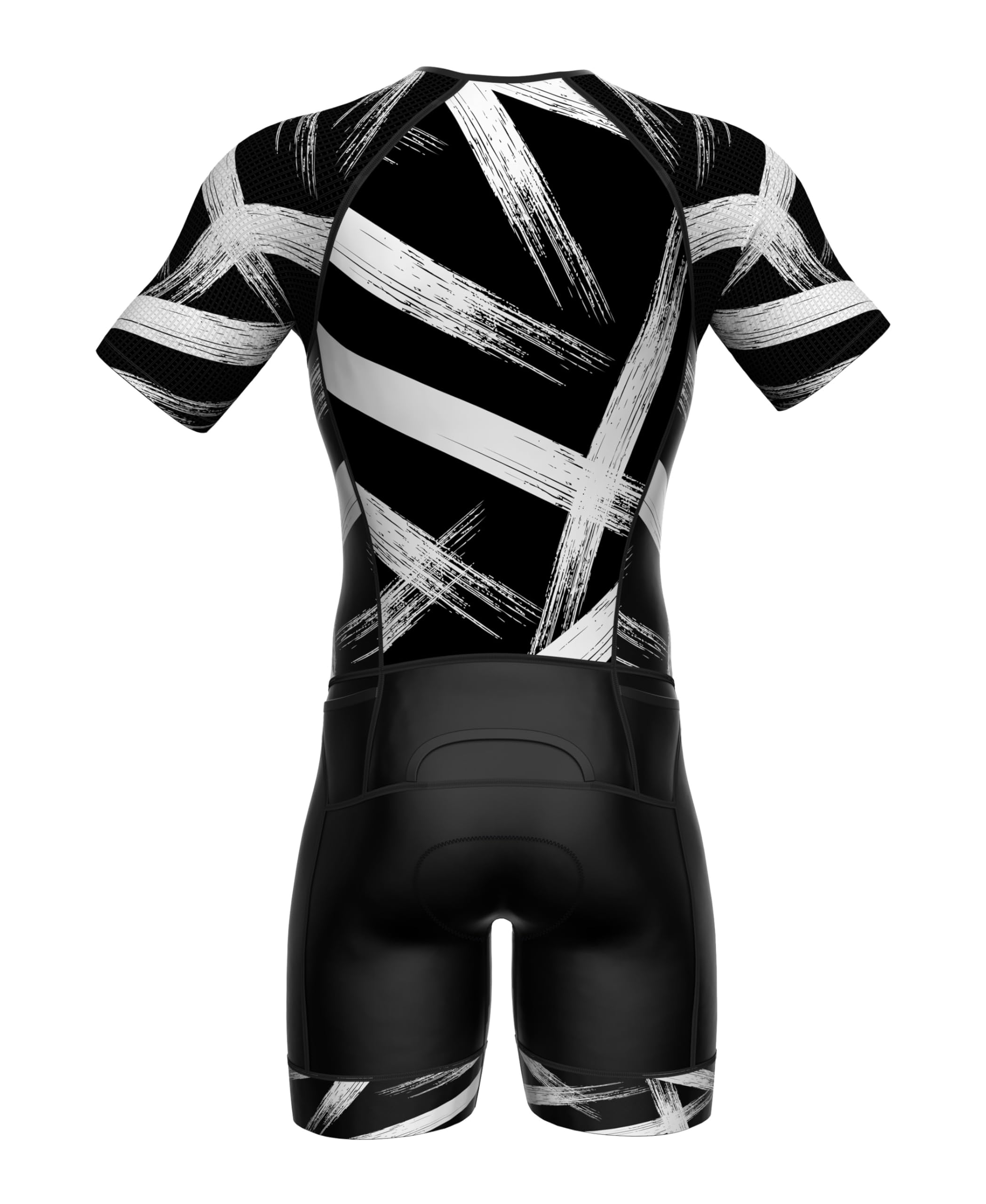Sparx Men's Elite Aerosuit Triathlon Suit - Short Sleeve Triathlon Skinsuit for Cycling, Running & Swimming - High Performance Triathlon Gear for Competitions & Training
