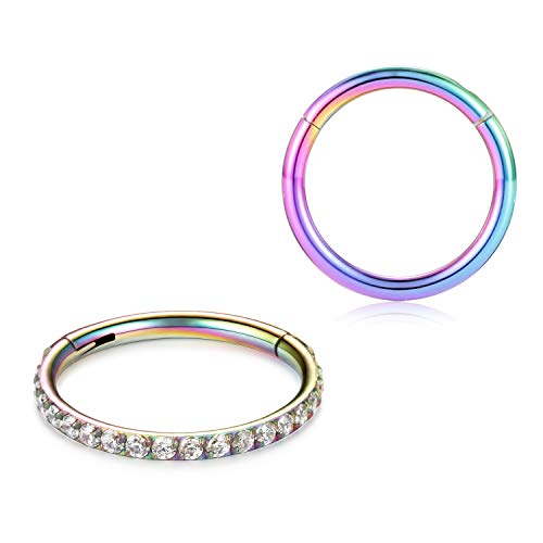 Style1:Rainbow with Clear CZ