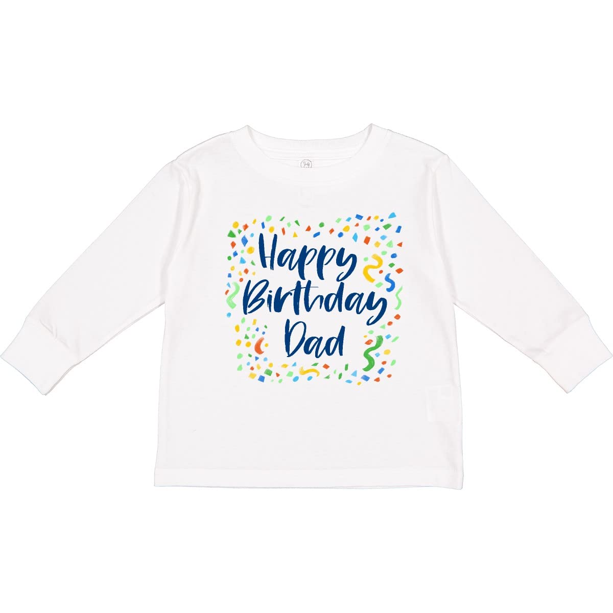 Inktastic Happy Birthday Dad Toddler Long Sleeve T-Shirt - Cute Graphic Tee for Boys & Girls - Perfect for Birthday Parties, Family Photos & Special Occasions