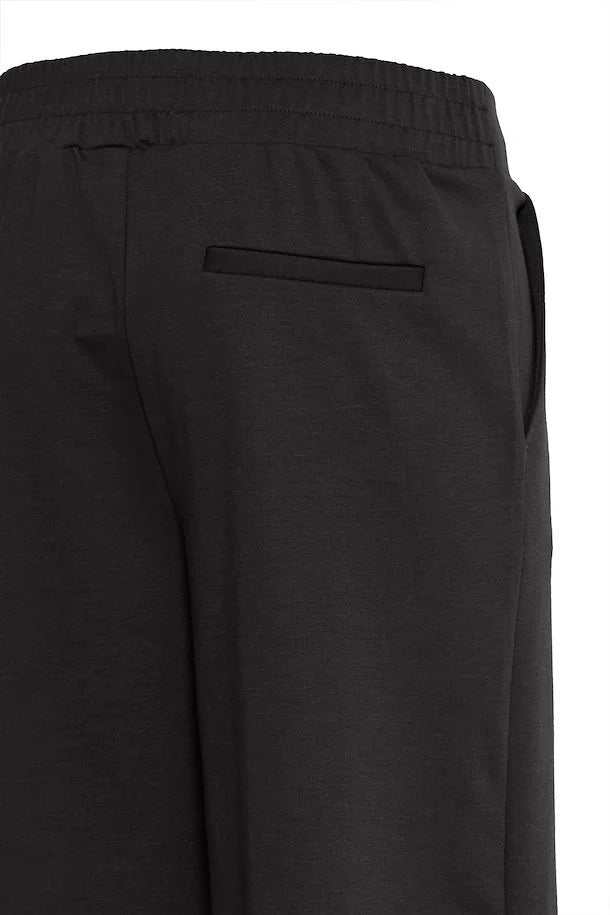 Kate Women's Wide Leg Trousers - High Waisted Flowy Pants for Work & Casual Wear - Black (Office, Travel, Everyday Outfits)