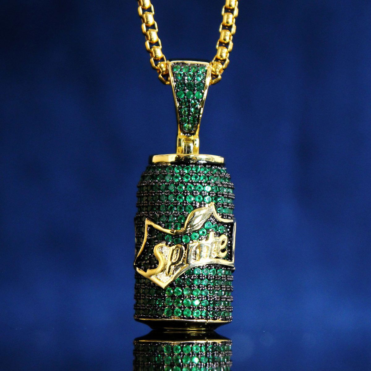 14k Gold Plated Green Small Sprite Pendant Necklace for Women - Perfect for Gifts, Parties, and Everyday Wear