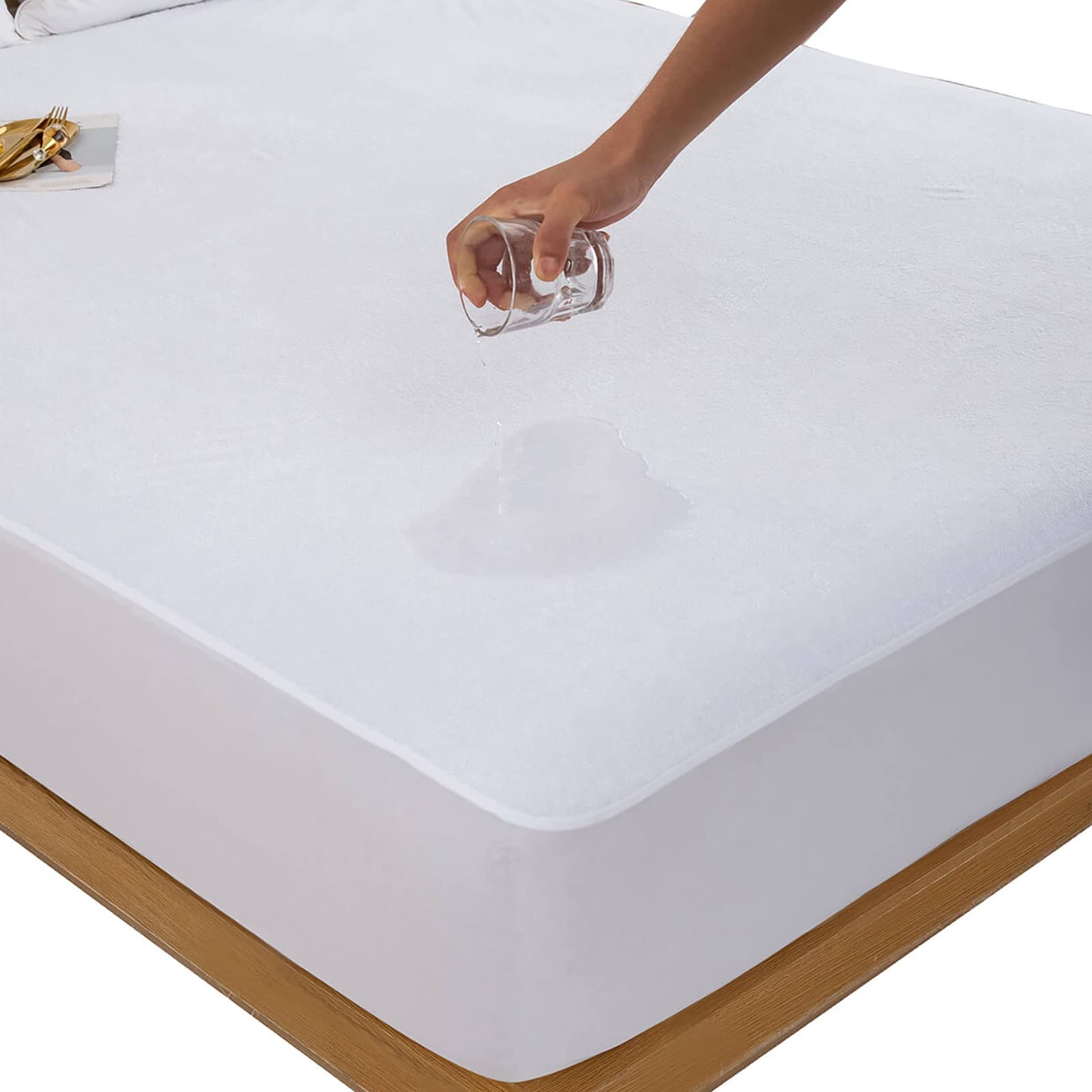 Waterproof RV King Mattress Protector - 72x80 & 70x80 Narrow King Size, Soft Terry Fabric, Quiet & Breathable - Perfect for Campers, Travel Trailers & Mobile Homes