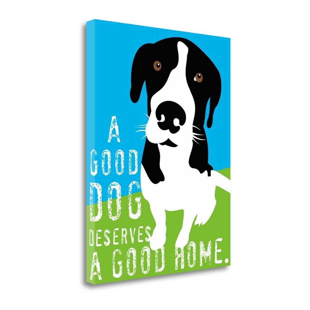 Ginger Oliphant 'A Good Dog' Fine Art Giclee Print on Gallery Wrap Canvas - Ready to Hang Wall Decor for Living Room, Bedroom & Office