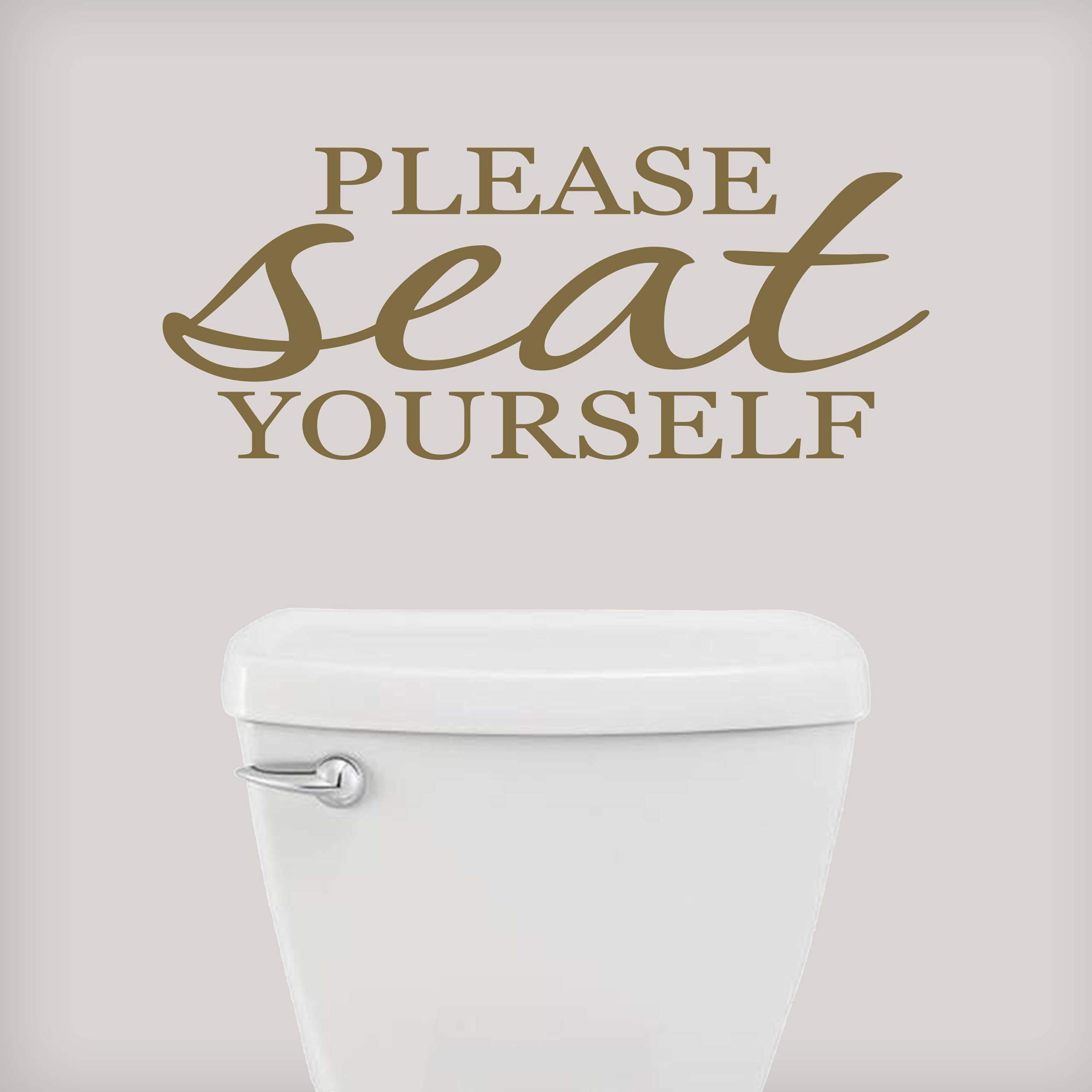Funny Vinyl Wall Decal - 'Seat Yourself' Bathroom Decor for Home