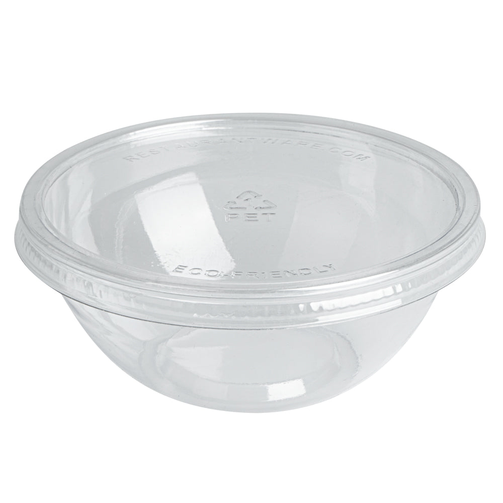 7 oz Round Clear Plastic Salad Bowls - 5