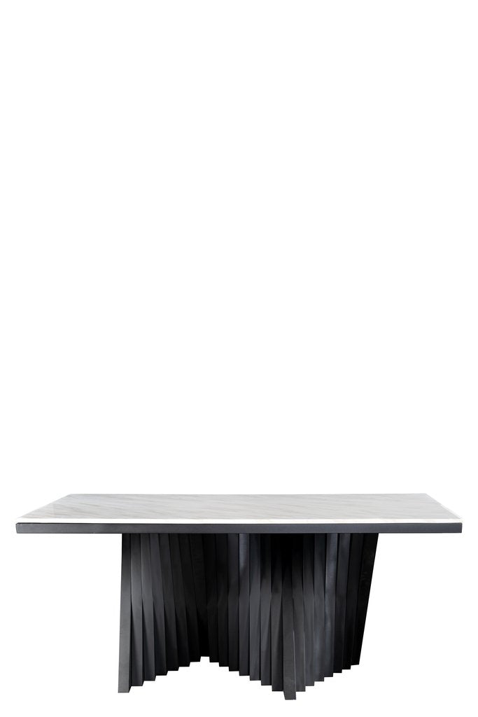 Elegant Off-White 8-Piece Waterfall Dining Set - Perfect for Family Dinners & Entertaining Guests