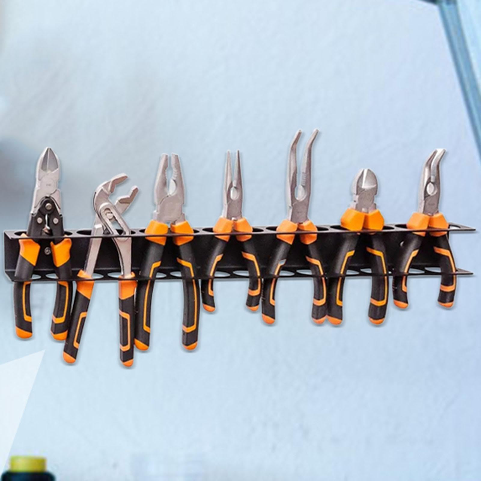 Wall Mounted Tool Organizer Rack for Screwdrivers, Pliers & Hammers - Heavy Duty Workshop Tool Storage with Wall Mount - Perfect for Garage, Workshop & DIY Projects