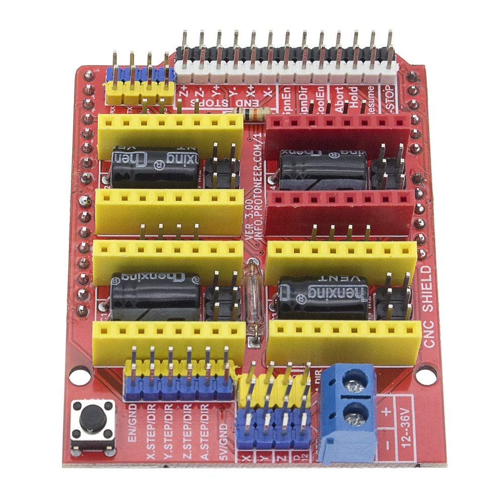 A4988 Stepper Motor Driver CNC Shield V3 Expansion Board for Arduino - Compatible with 3D Printers, Laser Engravers & CNC Machines | DIY Electronics Projects & Prototyping