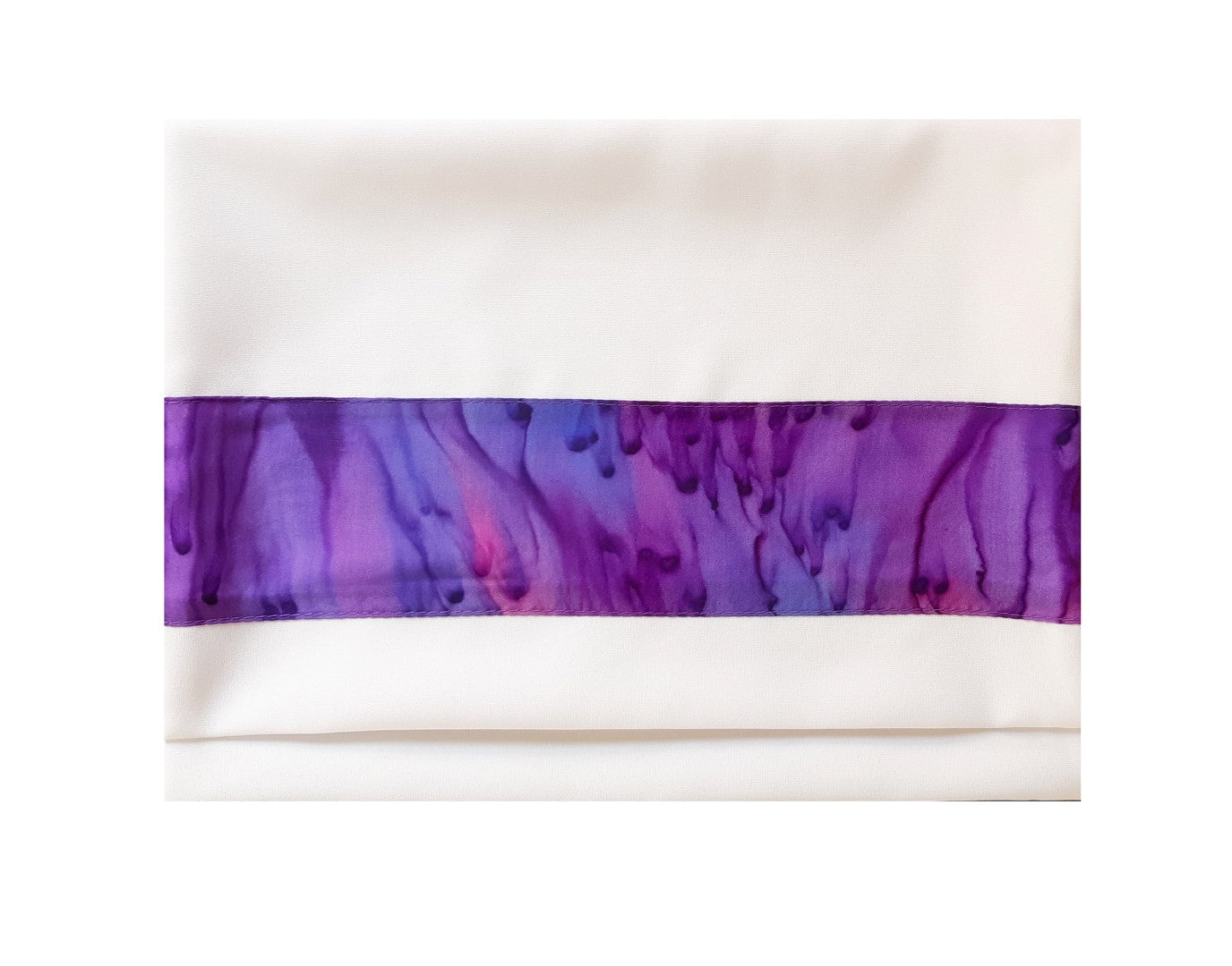 Purple and Lilac Silk Striped Tallit for Girls & Women - Elegant Bat Mitzvah Prayer Shawl Set for Jewish Ceremonies, Synagogue Services & Special Occasions