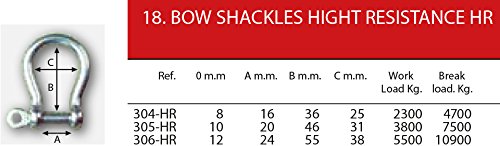 17-4 PH Stainless Steel Bow Shackle - High Strength for Marine & Rigging