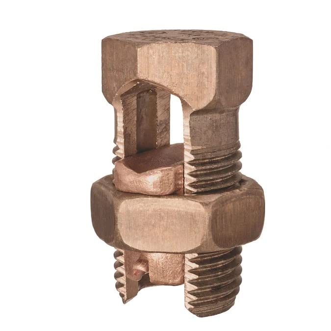 UL Listed Copper Split Bolt Connector for 10-4 Gauge Cables (10 Pack) - Ideal for Electrical Wiring, Grounding & DIY Projects