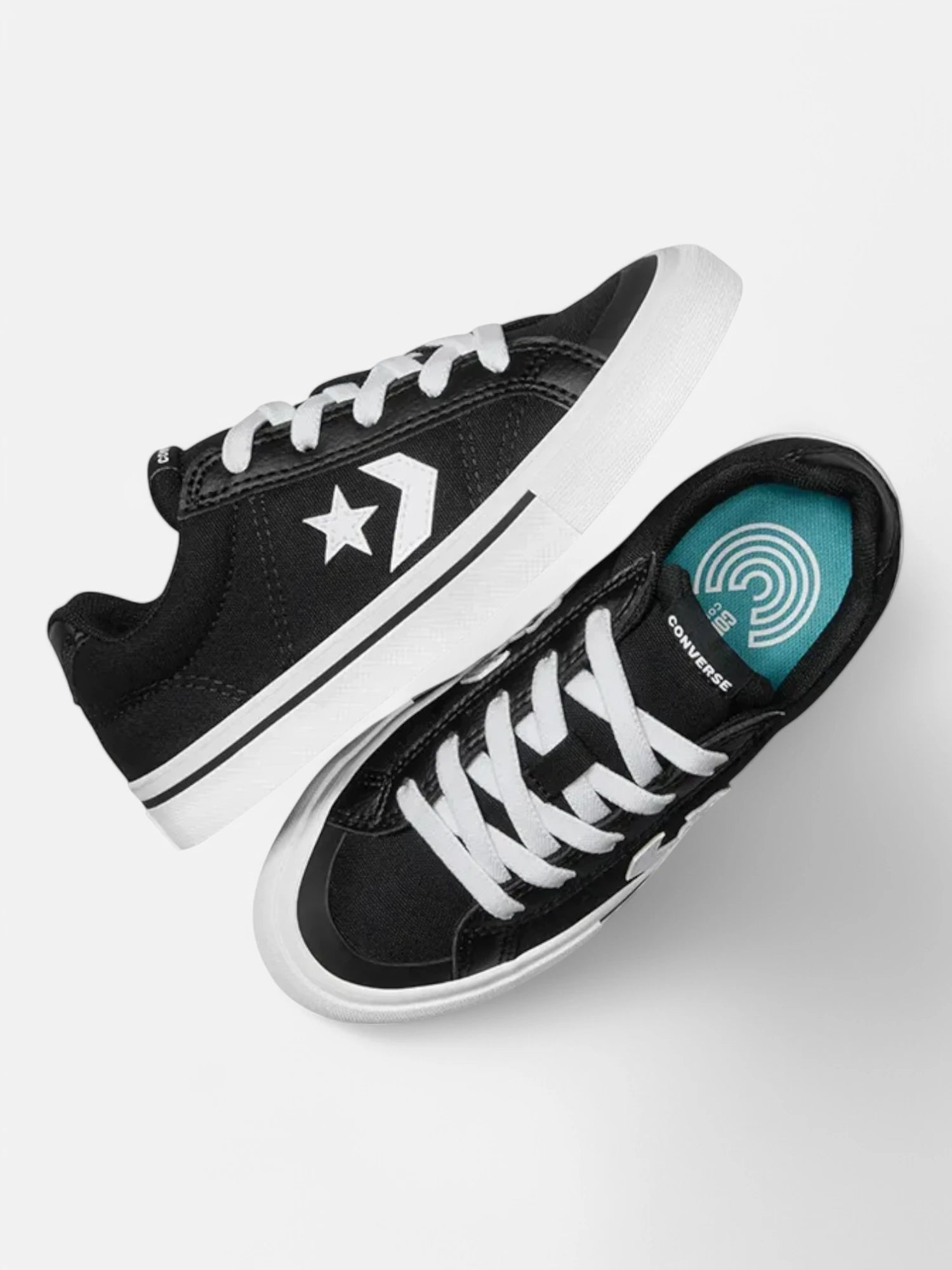 Converse Kids Sport Casual Sneakers - Black & White for Boys & Girls | Comfortable School Shoes & Everyday Wear