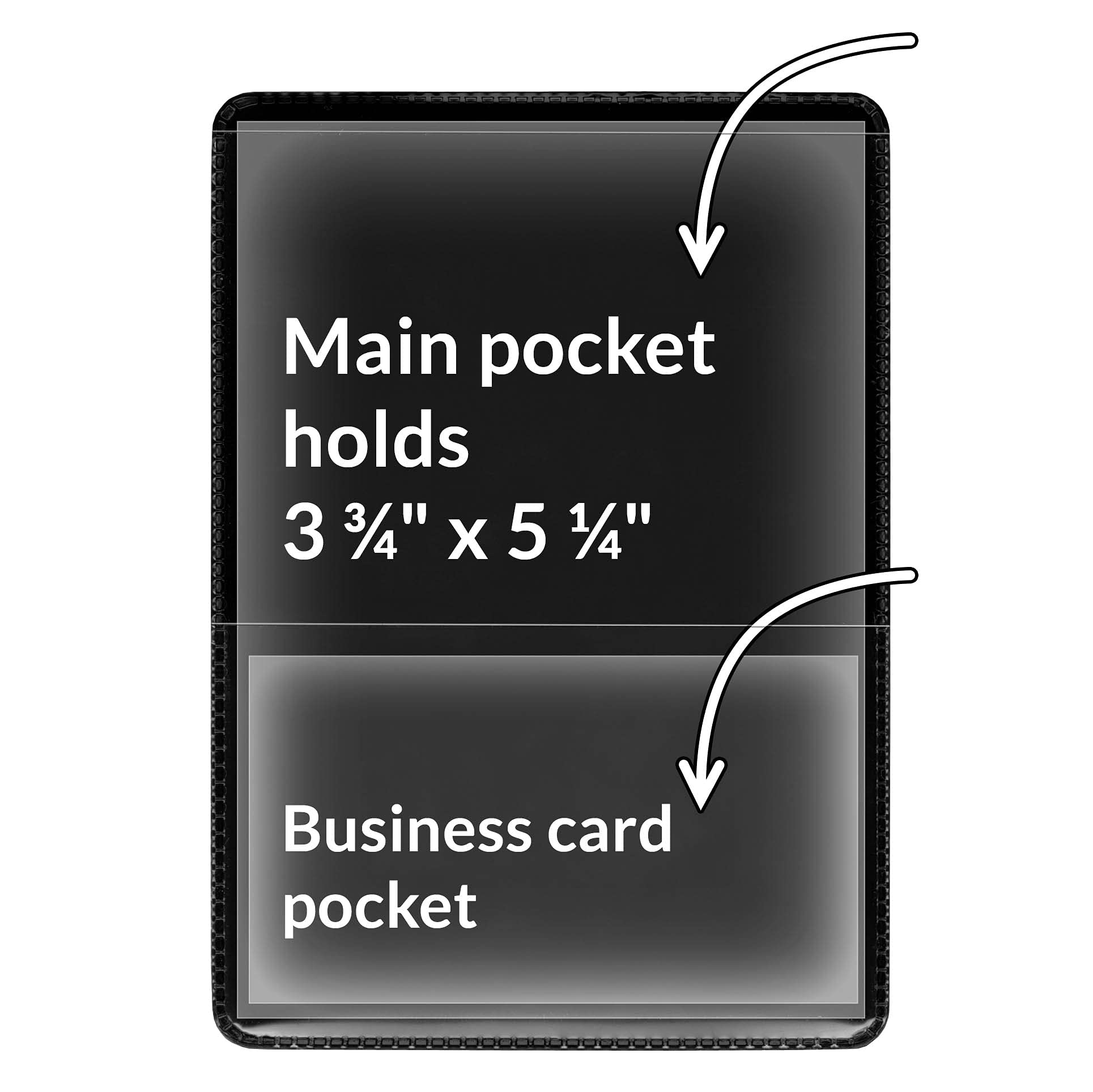 StoreSMART® 200-Pack Black Auto Insurance Card Holders with ID Window - Waterproof & Durable RFID-Blocking Wallet Organizers - Perfect for Drivers, Travel & Document Storage (RFS20-BK200)