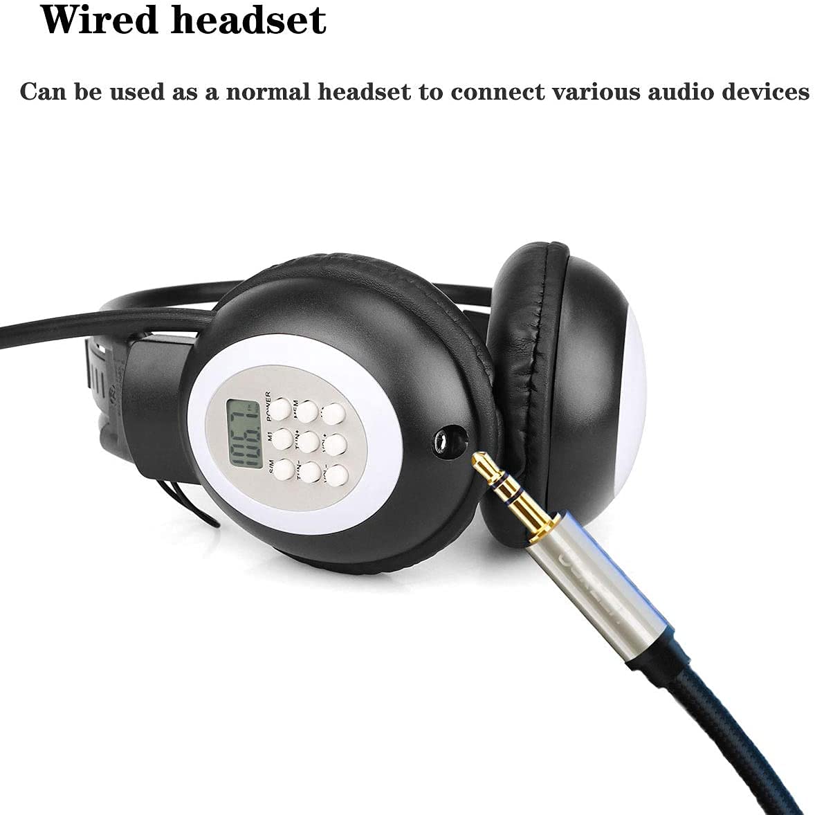 Retekess TR101 FM Radio Headphones - Wireless Digital Headset with AA Battery for Mowing, Walking, Riding, Jogging & Outdoor Activities | Perfect for Lawn Care, Commuting & Exercise