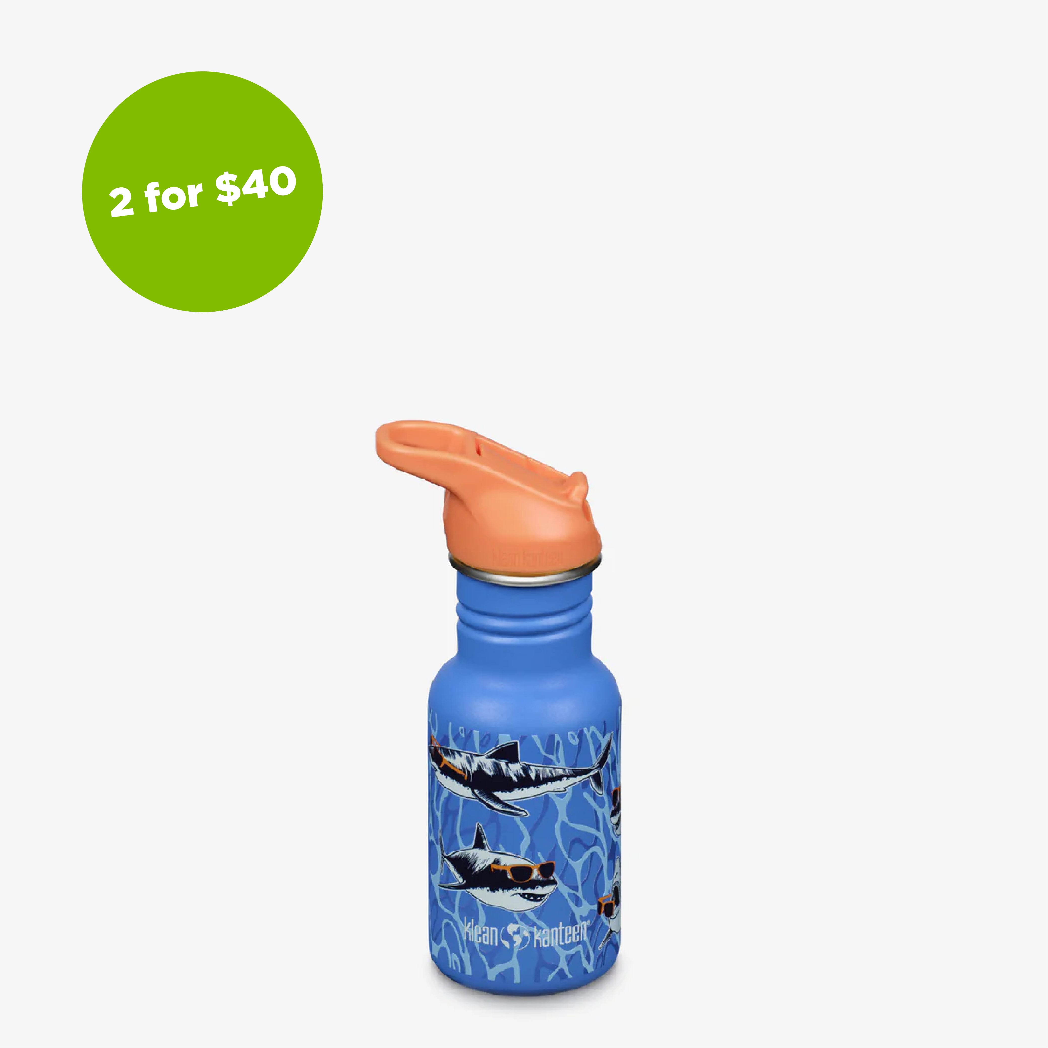 12 oz (355ml) Classic Kids Water Bottle with Flip Seal Sport Cap - Leak Proof, BPA Free, Ideal for School, Sports & Outdoor Activities
