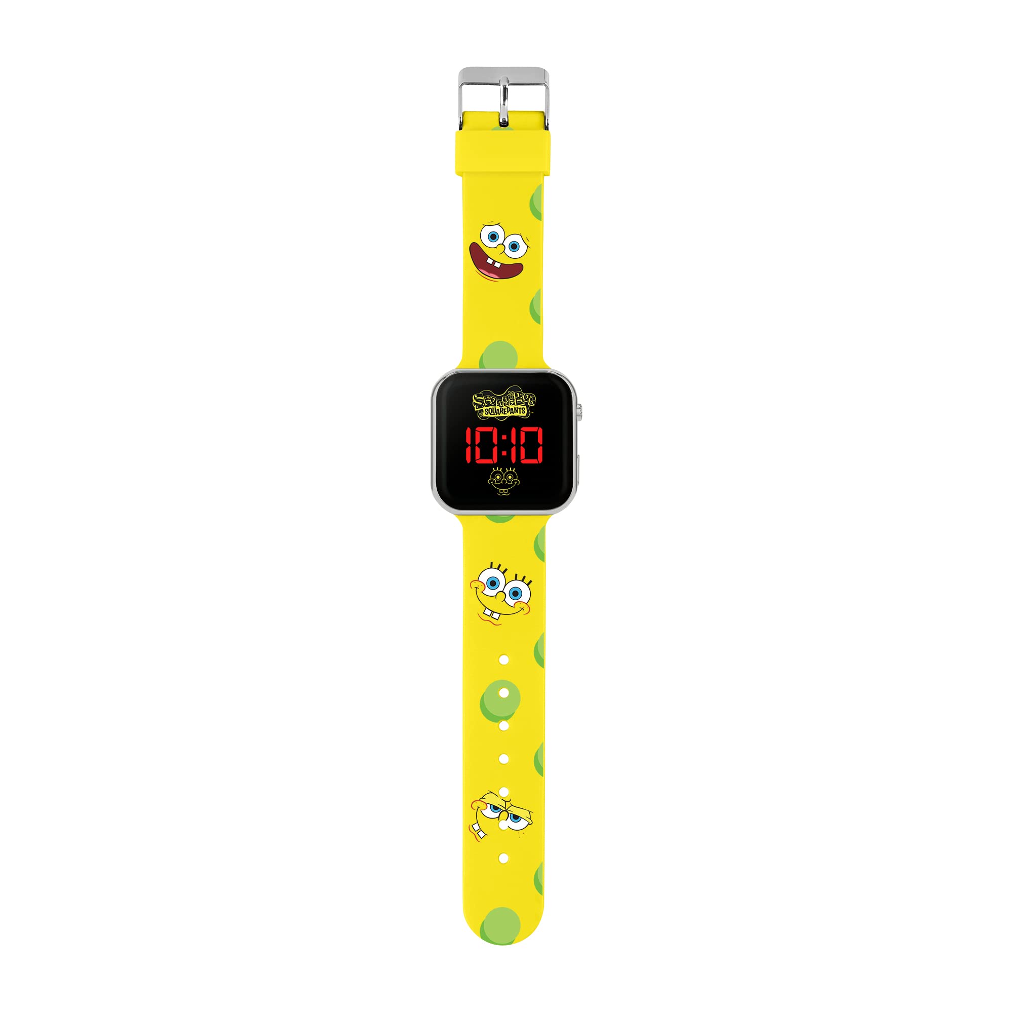 Spongebob Squarepants Boys Watch - Digital Quartz Watch with Soft Silicone Strap - Water Resistant Kids Watch - Perfect for School, Playtime & Birthday Gifts (Model SGB4134)