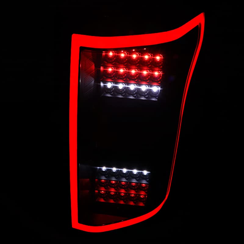Spec-D Tuning Black LED Tail Lights with Light Bar - Compatible with 2018-2020 Ford F-150 (Left & Right Pair) - Upgrade Your Truck's Style & Visibility for Night Driving & Custom Look