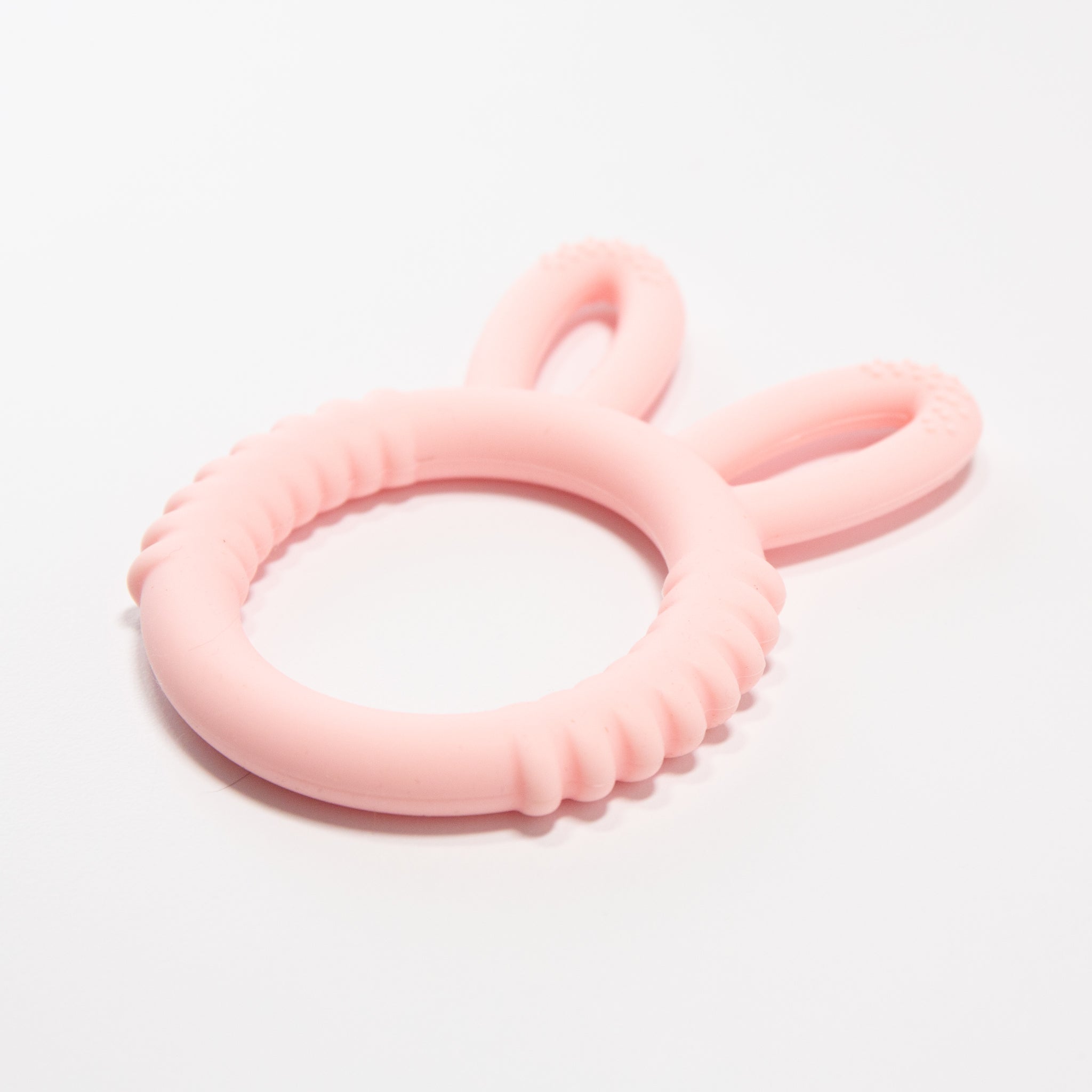 Silicone Bunny Teething Ring for Babies - Soft & Safe Soother for Teething Relief - Perfect for Infants & Toddlers at Home or On-the-Go