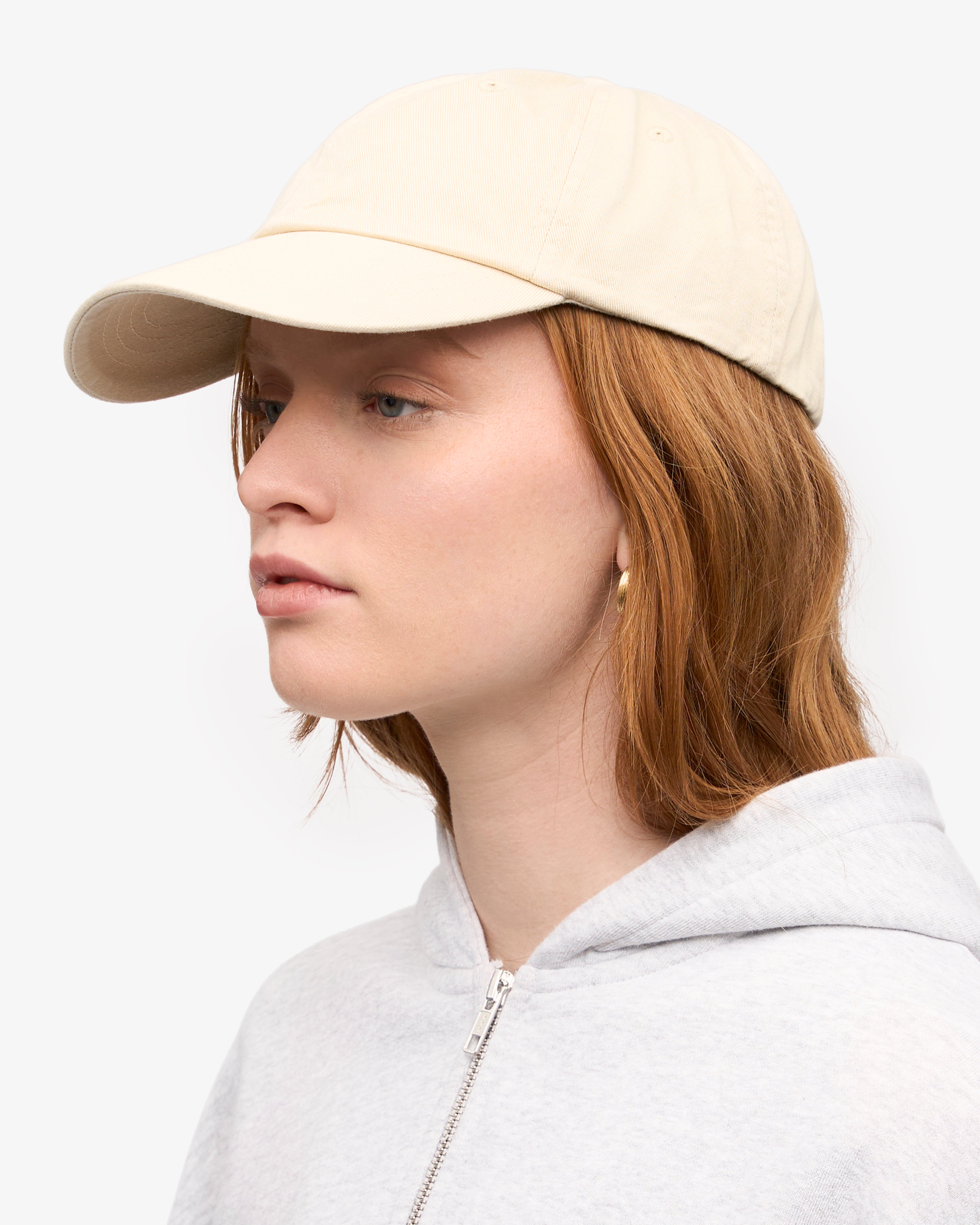 Organic Cotton Baseball Cap for Men & Women - Ivory White - Breathable & Comfortable for Outdoor Activities, Sports, and Casual Wear