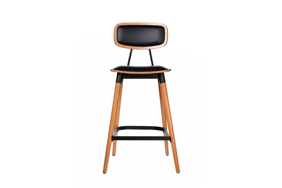 Felix Bar Stool with Vinyl Seat - 740mm Height - Durable & Comfortable Bar Stools for Restaurants, Cafes & Home Bars