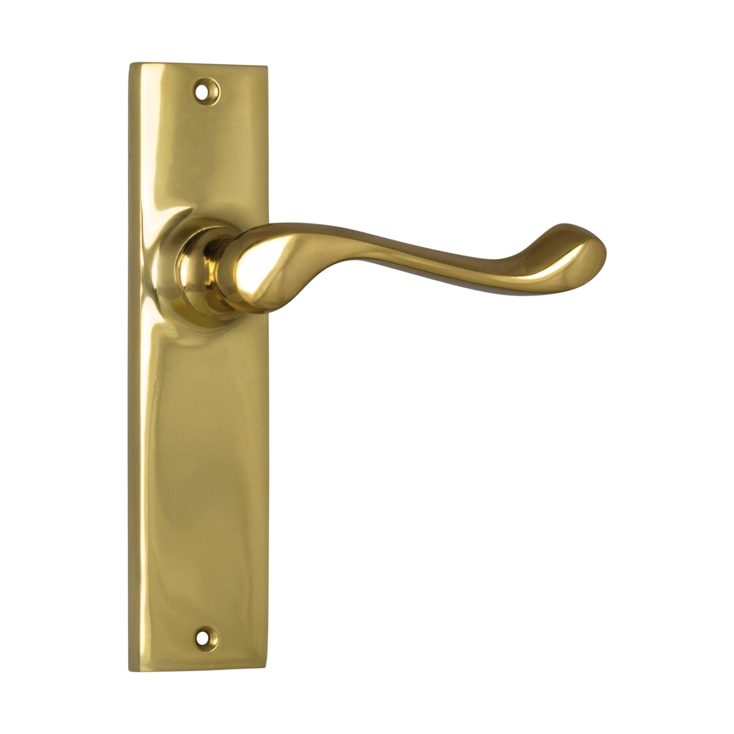 1025 Fremantle Door Lever Latch Pair - Polished Brass, H150xW35xP50mm - Perfect for Interior Doors, Bedrooms, and Offices