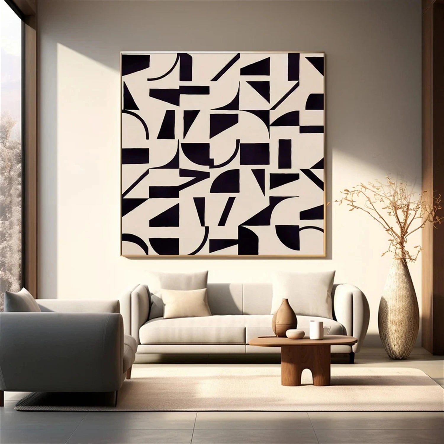 Abstract Tranquility Art Painting #WS214 - Modern Wall Decor for Living Room, Bedroom & Office - Handmade Canvas Artwork for Home & Office Decor