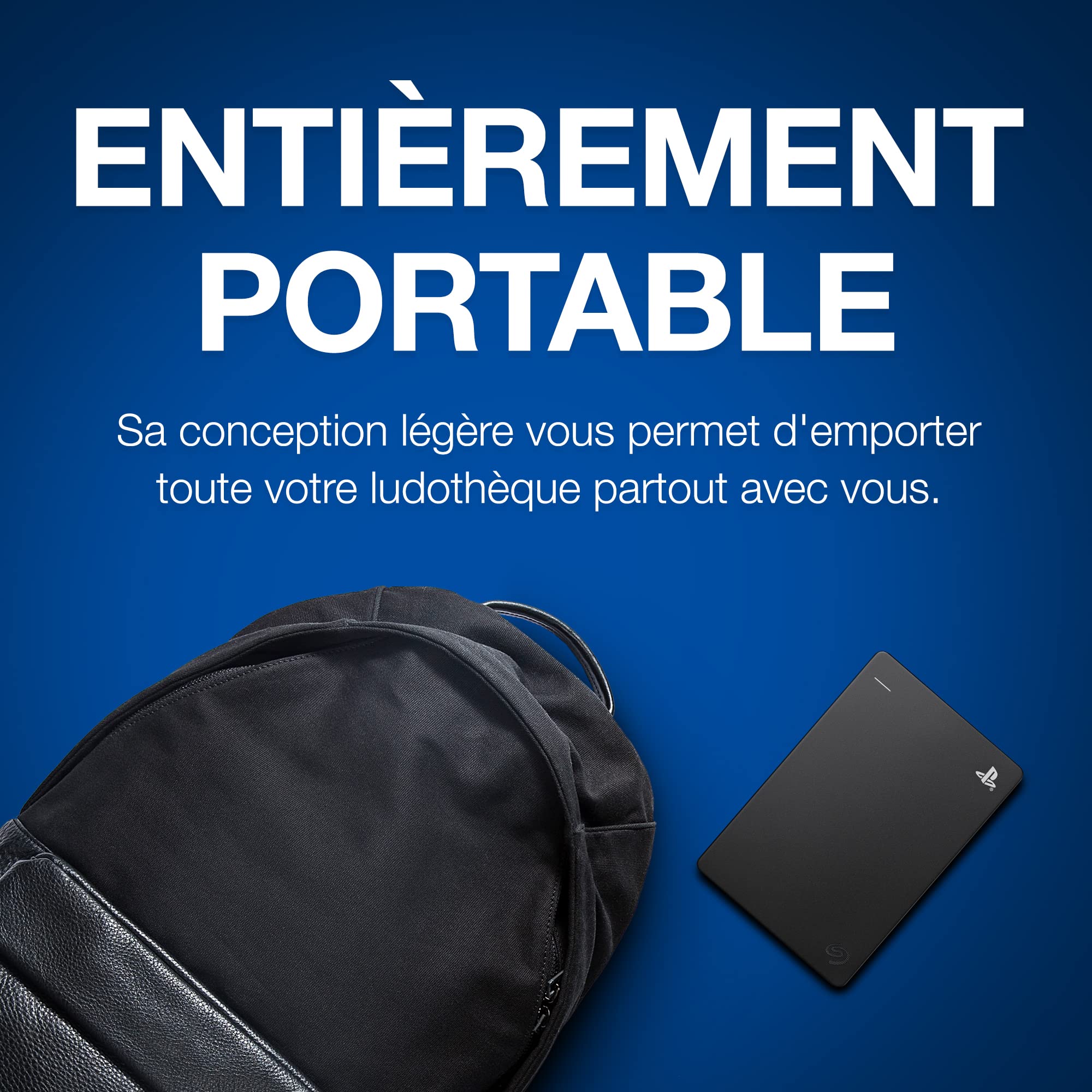 Seagate 2TB External Hard Drive for PlayStation - USB 3.2 Gen1, Officially Licensed Game Drive (STGD2000200) - Perfect for PS4/PS5 Game Storage & Backup