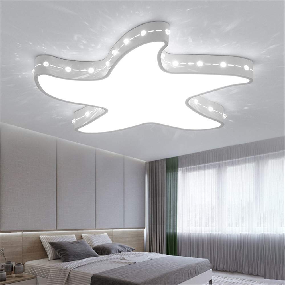 RUNNUP Creative Starfish LED Ceiling Light - Modern Metal Cartoon Night Light with Remote Control & Stepless Dimming - Perfect for Kids' Bedroom, Nursery, Kindergarten & Playroom Decor