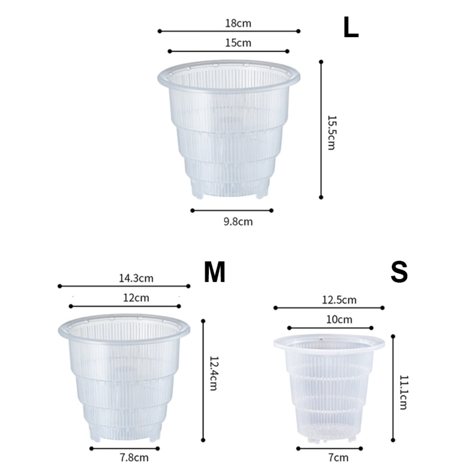 Breathable Clear Orchid Pots for Gardening & Home Decor