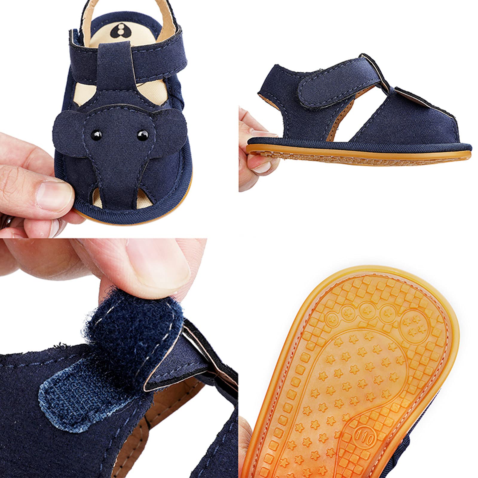 **Toddler Girls' Elephant Sandals - Soft Sole Beach Sandals for Baby Girls, Summer Prewalker Shoes for Comfortable Walking & Outdoor Play**    *(Perfect for Beach Trips, Park Walks, and Everyday Playtime!)*