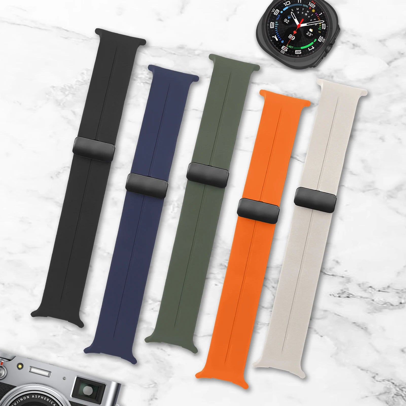 Magnetic Silicone Band for Samsung Galaxy Watch Ultra - Durable, Comfortable Strap for Workout, Running & Outdoor Activities