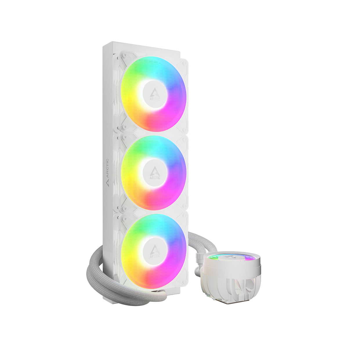 Arctic Liquid Freezer III PRO 360 A-RGB AIO CPU Liquid Cooler - White | High-Performance Cooling for Gaming PCs & Workstations | Perfect for Overclocking & Silent Operation