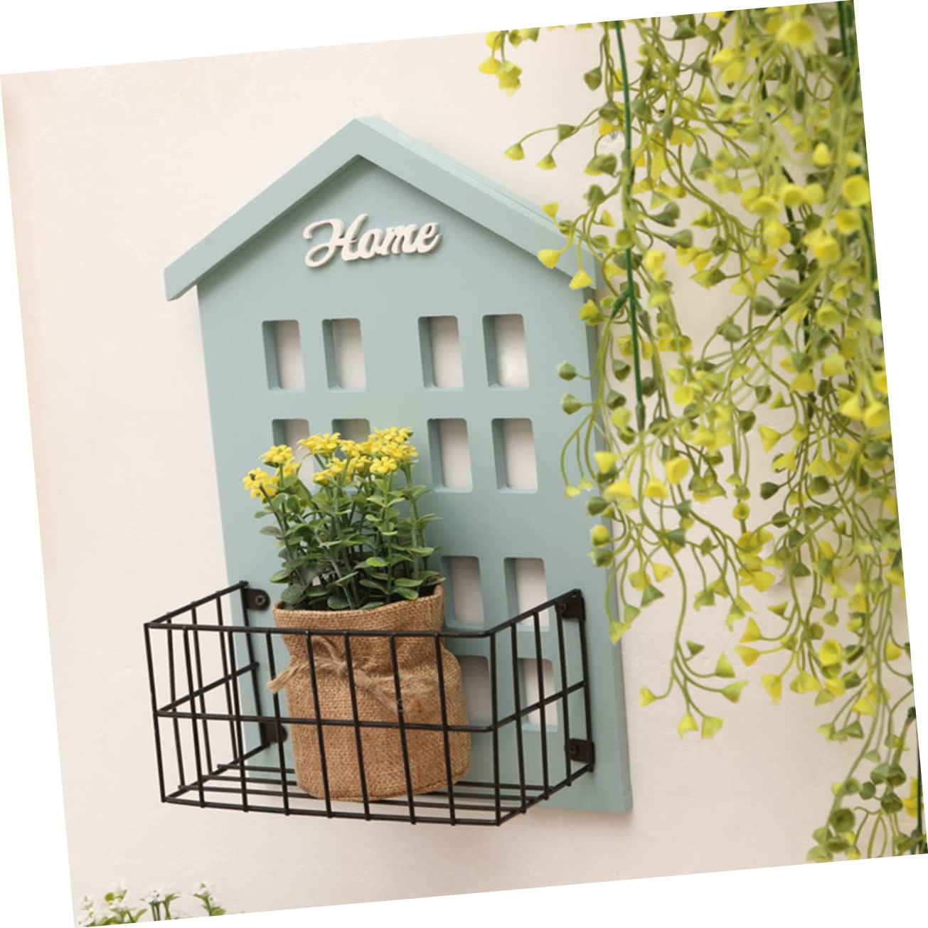 STOBOK Wooden Wall Shelf Organizer - Creative Hanging Storage Hut for Home Decor, Bedroom, Living Room & Balcony | Space-Saving Shelf for Books, Plants & Decorative Items